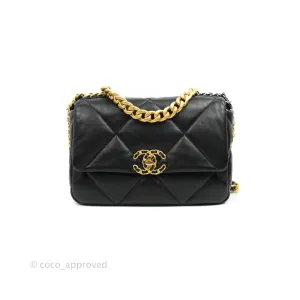 Chanel 19 Small Black Lambskin Mixed Hardware