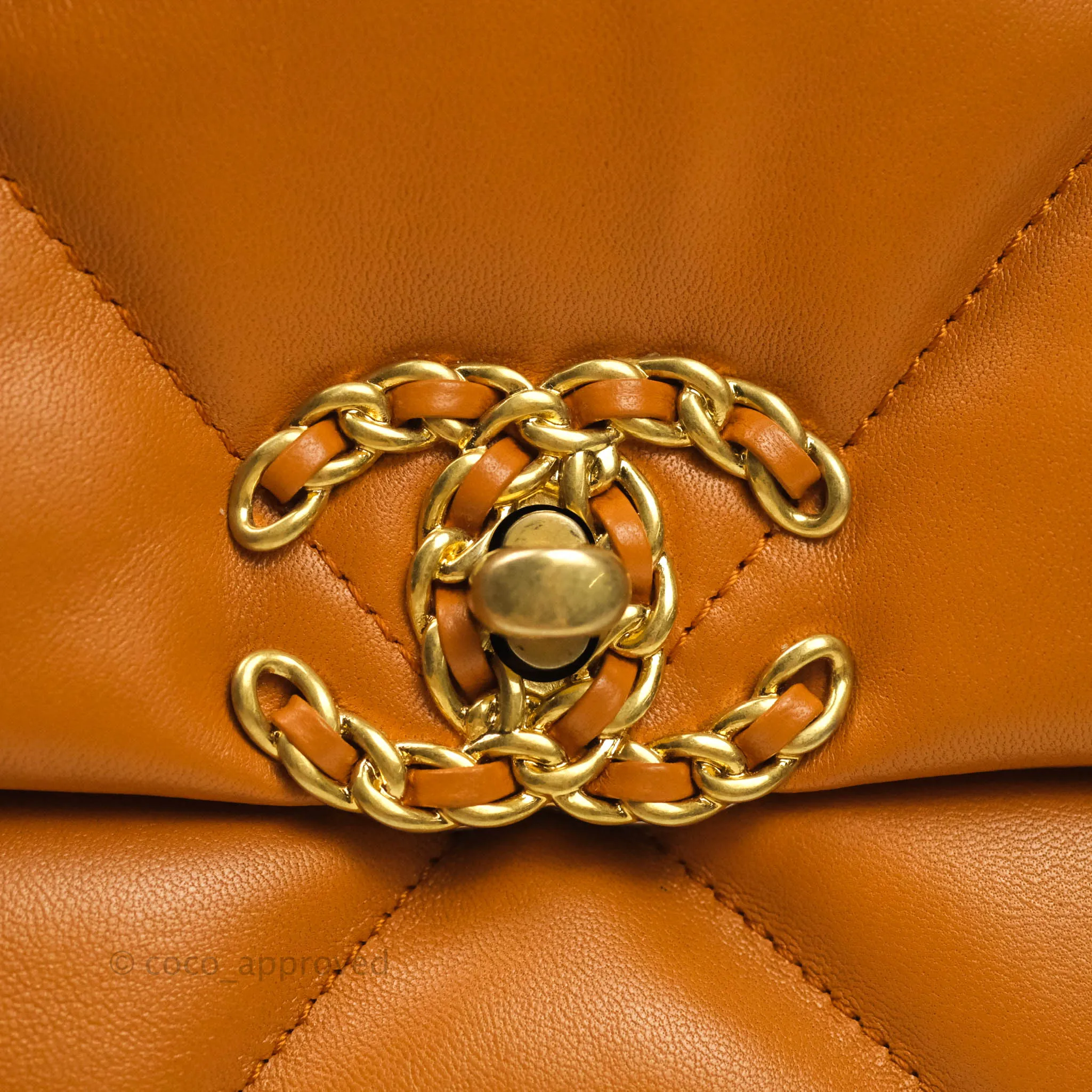 Chanel 19 Small Caramel Brown Mixed Hardware 21A