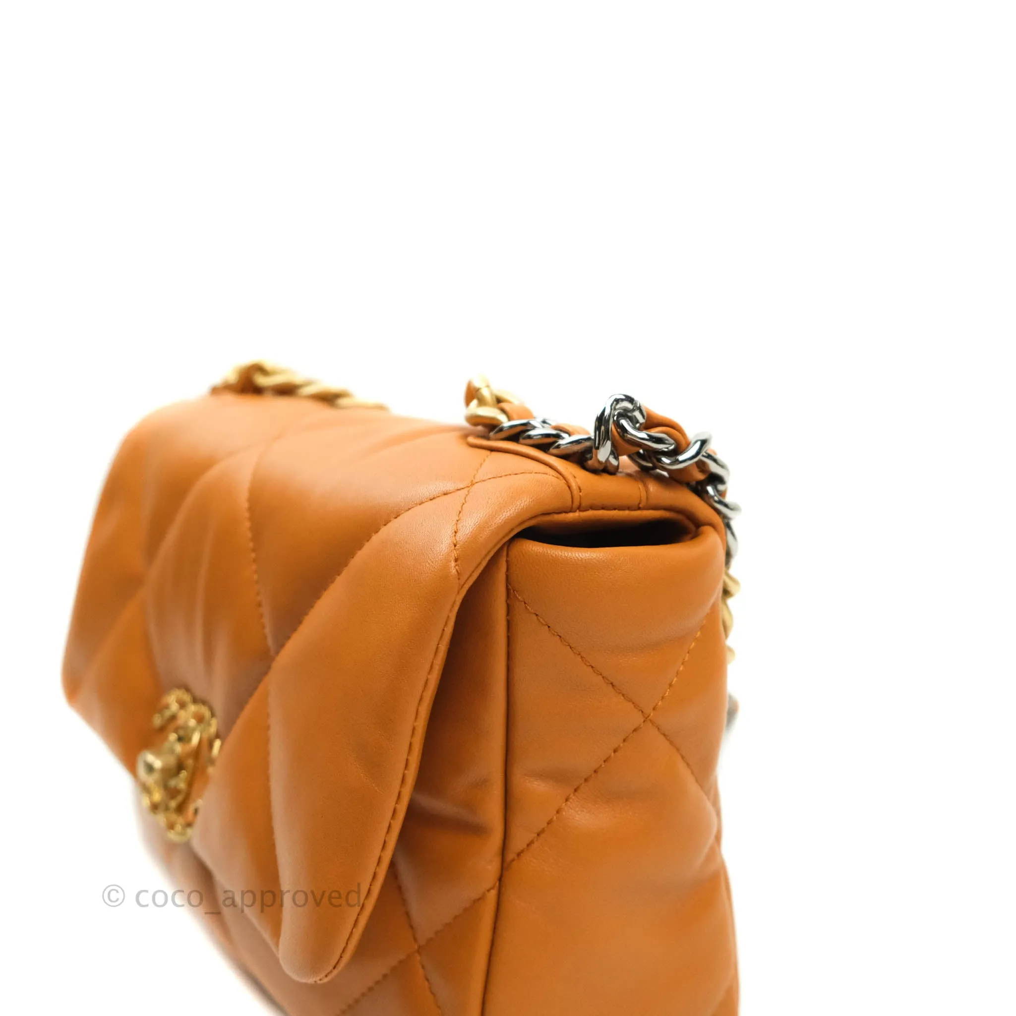 Chanel 19 Small Caramel Brown Mixed Hardware 21A