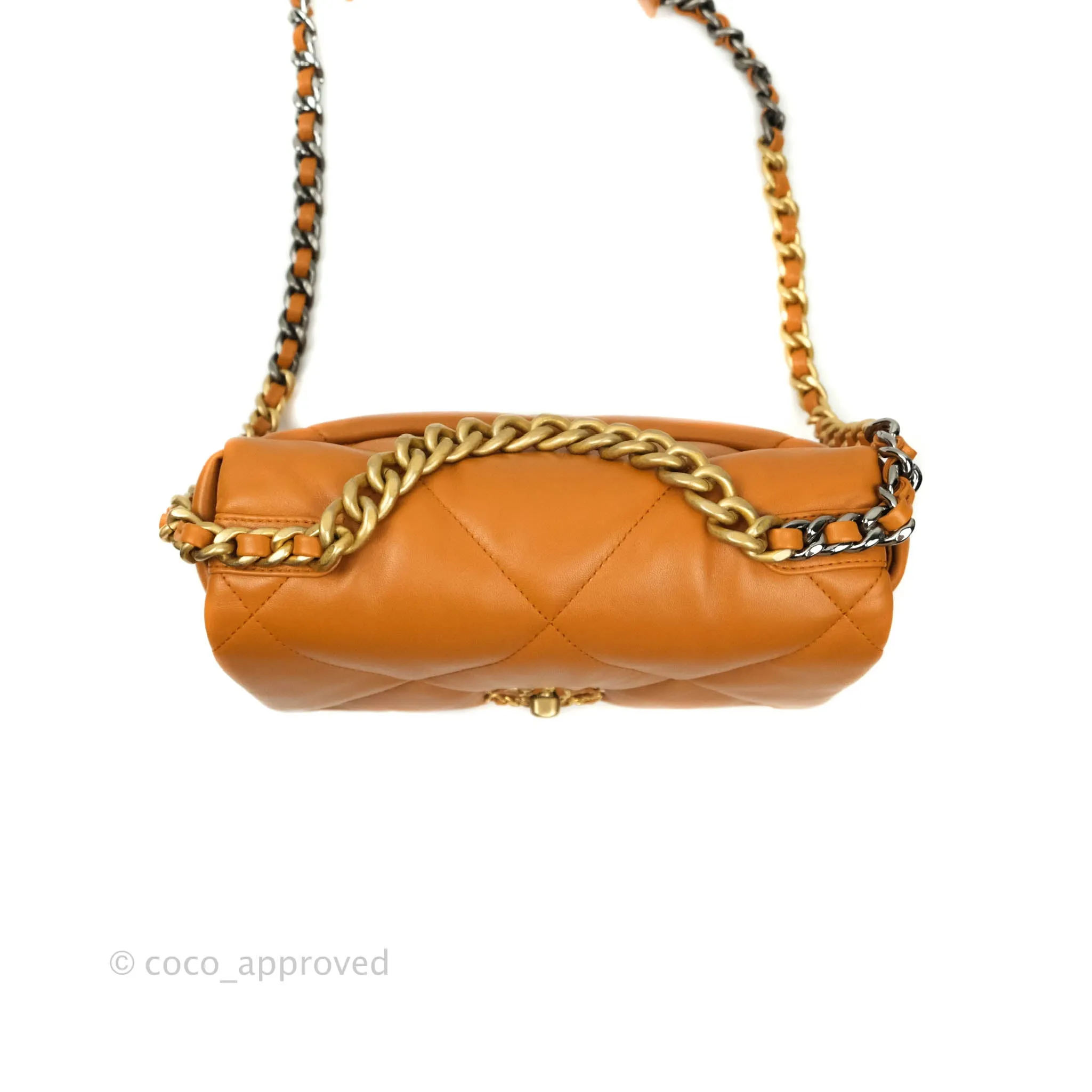 Chanel 19 Small Caramel Brown Mixed Hardware 21A