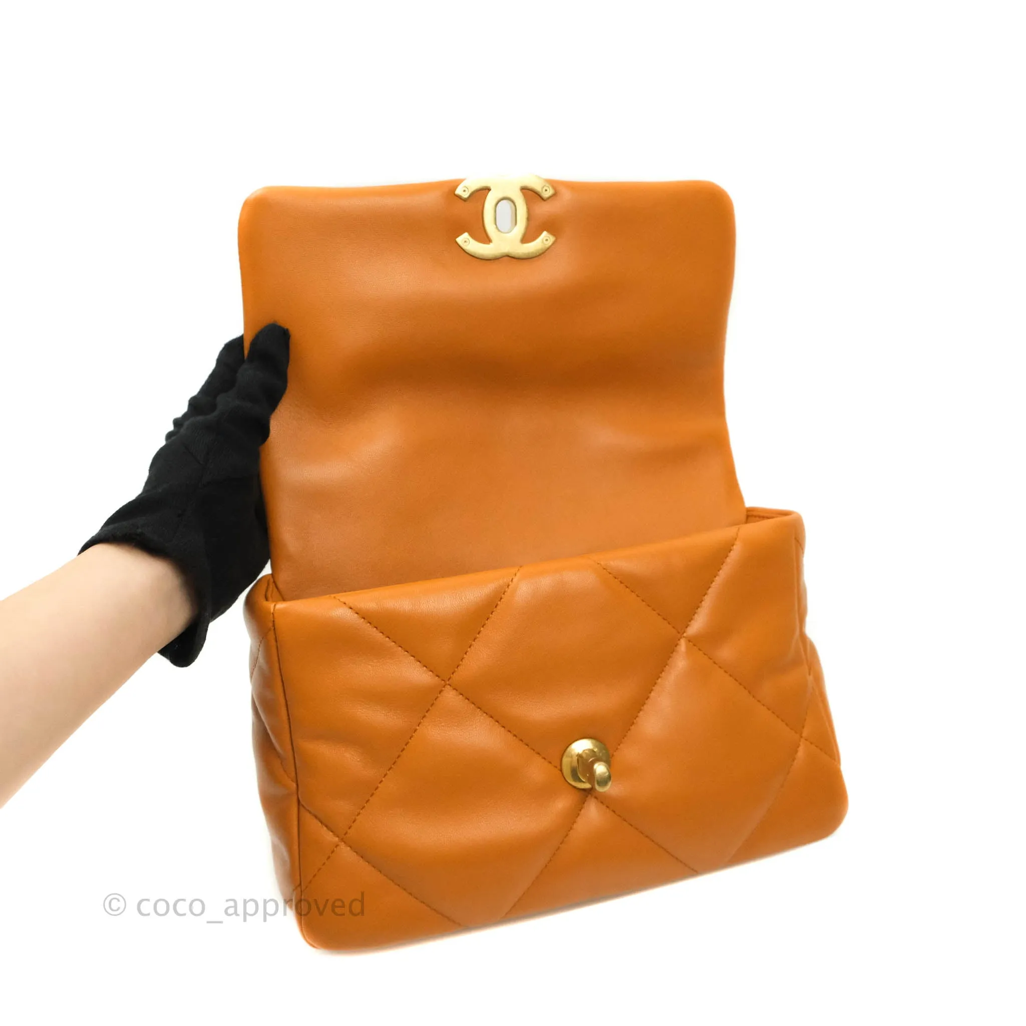 Chanel 19 Small Caramel Brown Mixed Hardware 21A