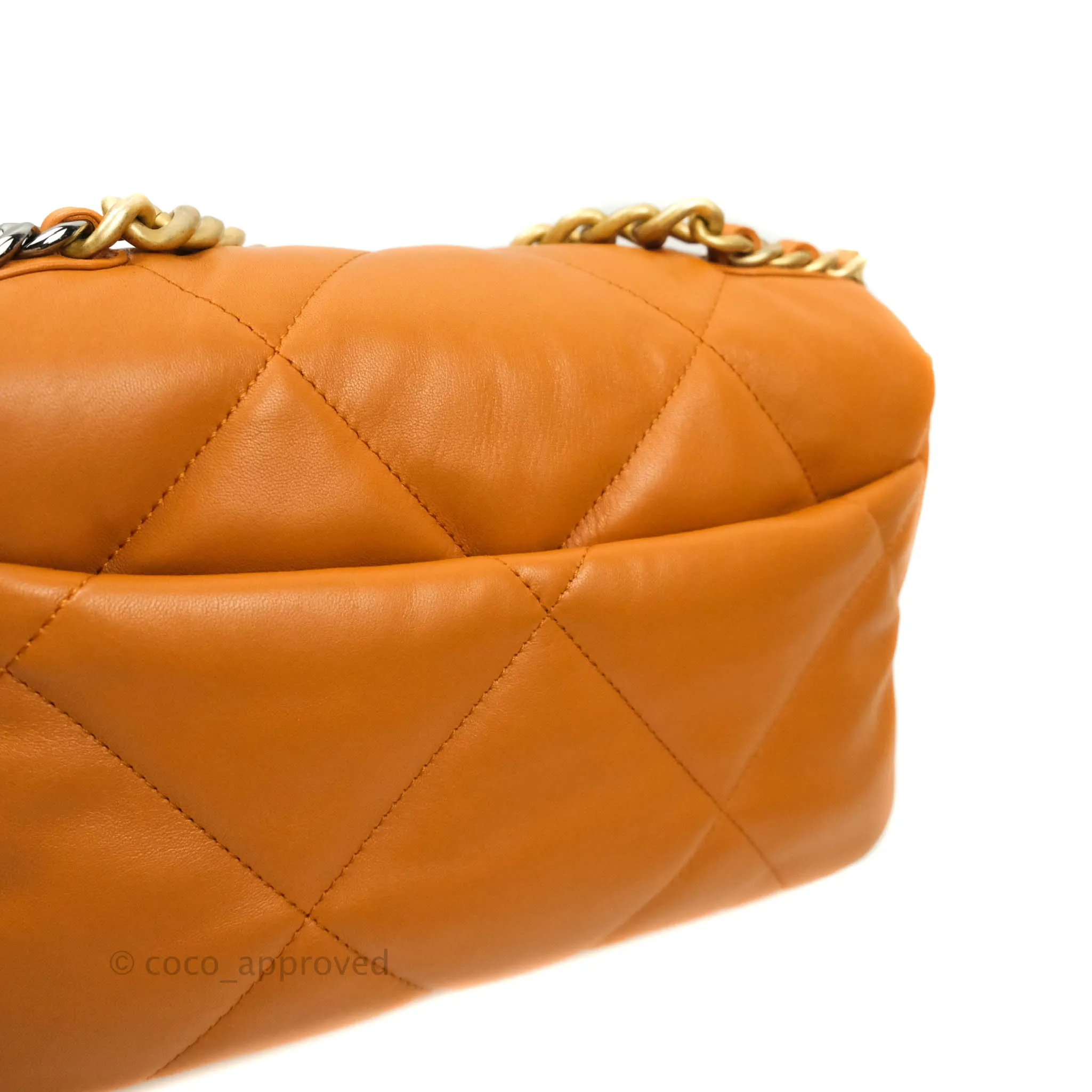 Chanel 19 Small Caramel Brown Mixed Hardware 21A