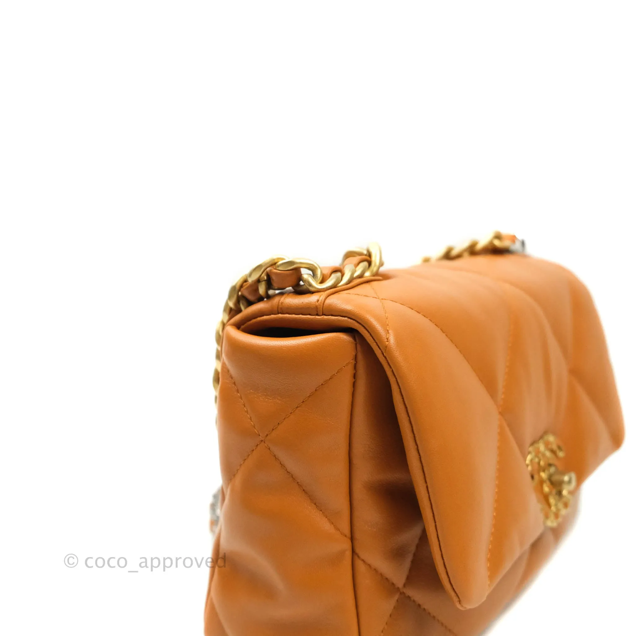 Chanel 19 Small Caramel Brown Mixed Hardware 21A