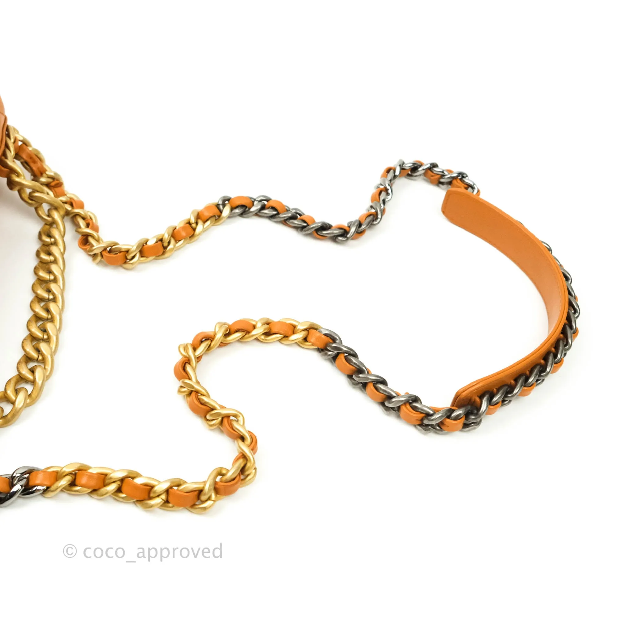 Chanel 19 Small Caramel Brown Mixed Hardware 21A