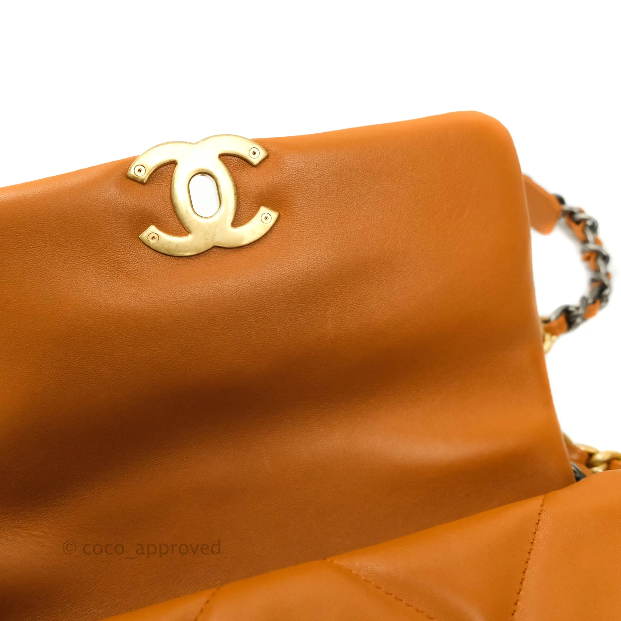 Chanel 19 Small Caramel Brown Mixed Hardware 21A