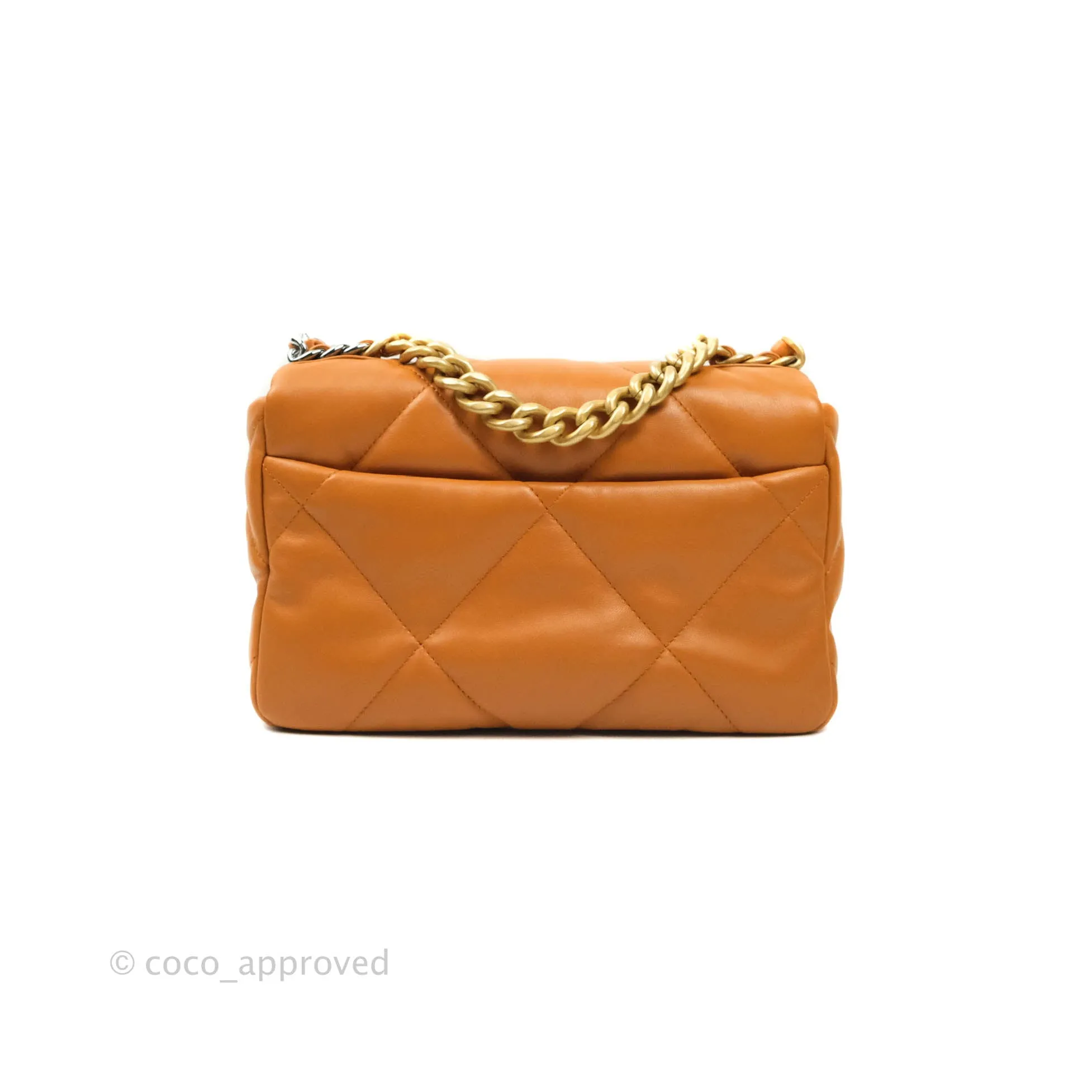 Chanel 19 Small Caramel Brown Mixed Hardware 21A