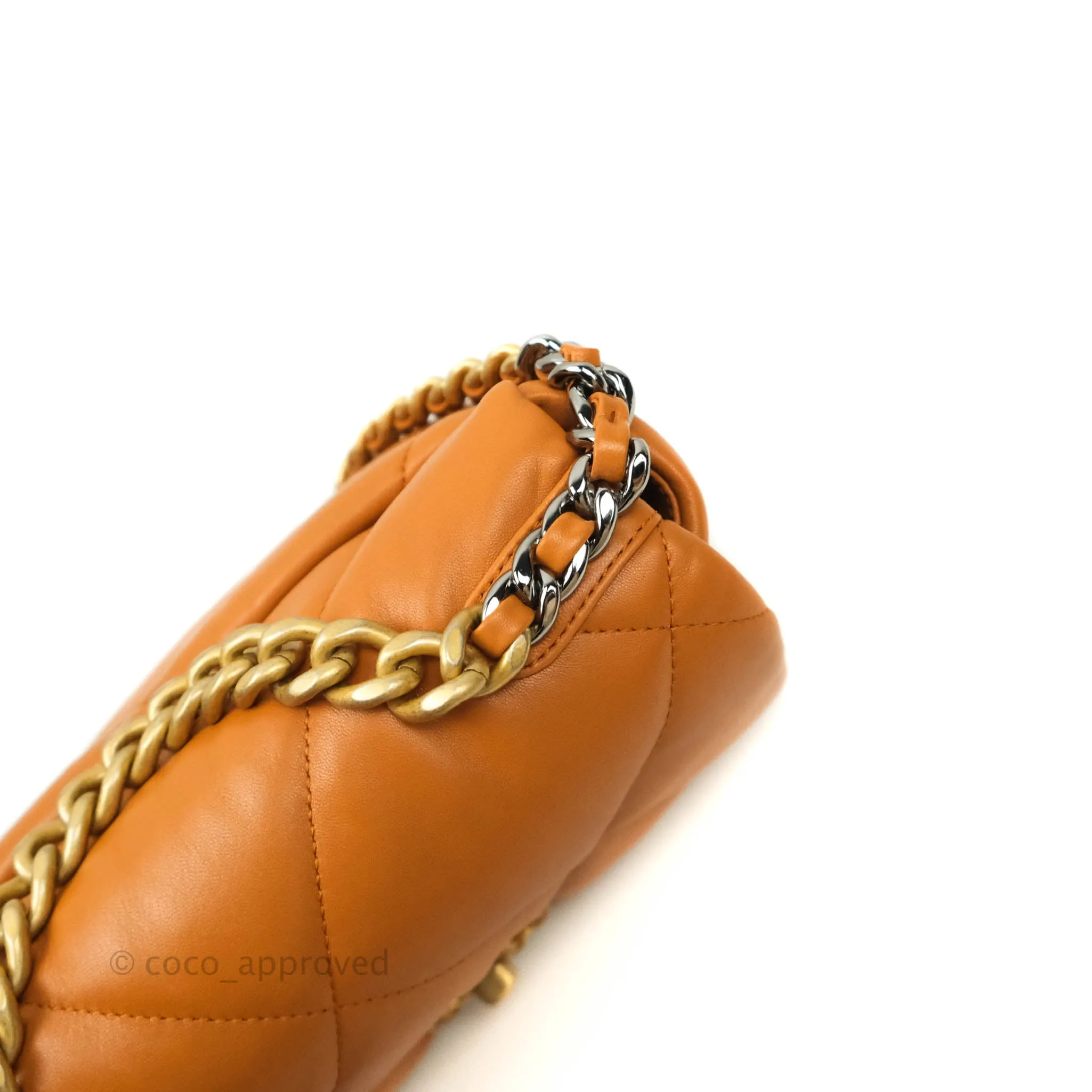 Chanel 19 Small Caramel Brown Mixed Hardware 21A