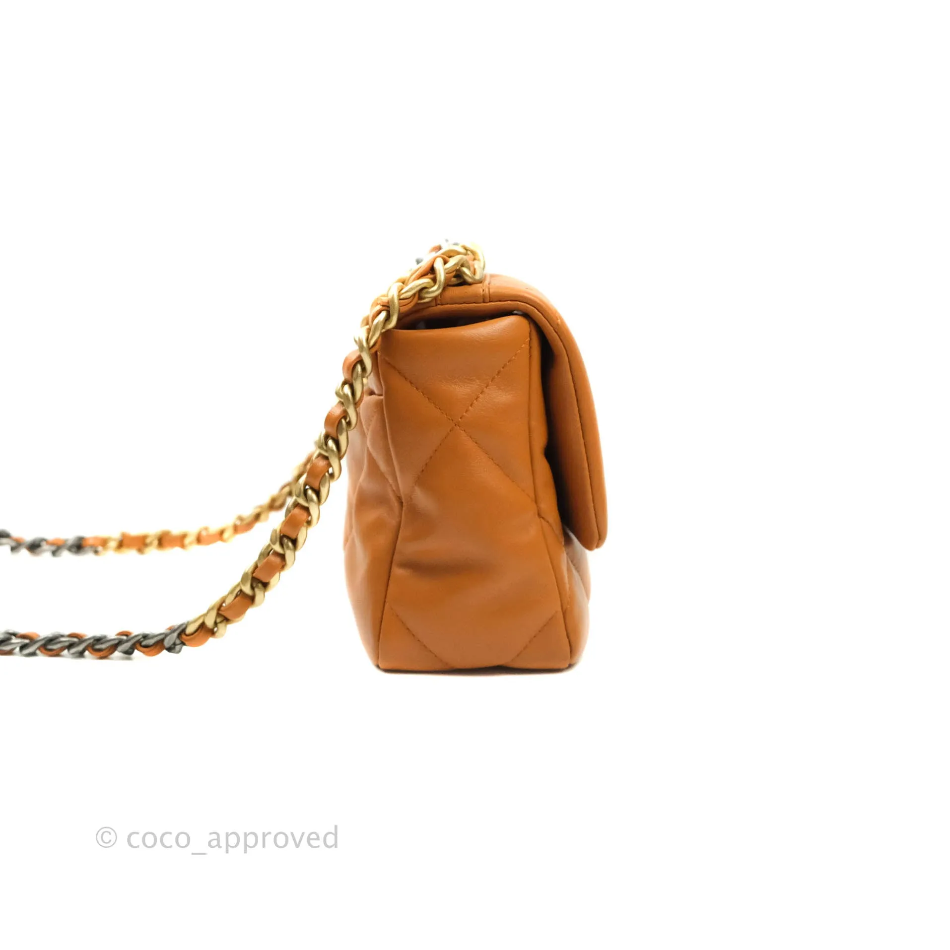 Chanel 19 Small Caramel Brown Mixed Hardware 21A