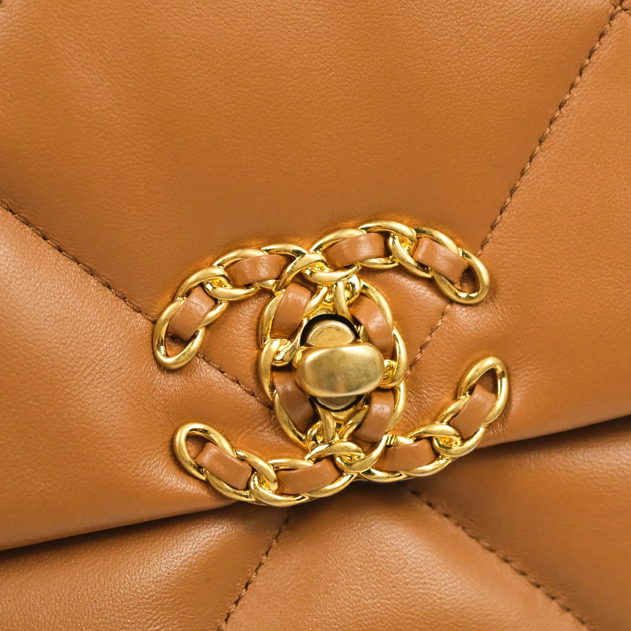Chanel 19 Small Caramel Dark Beige Lambskin Mixed Hardware 21K