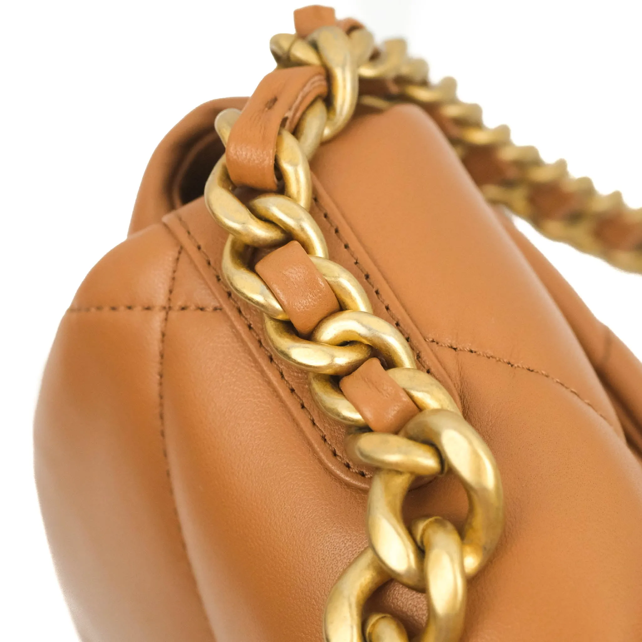 Chanel 19 Small Caramel Dark Beige Lambskin Mixed Hardware 21K