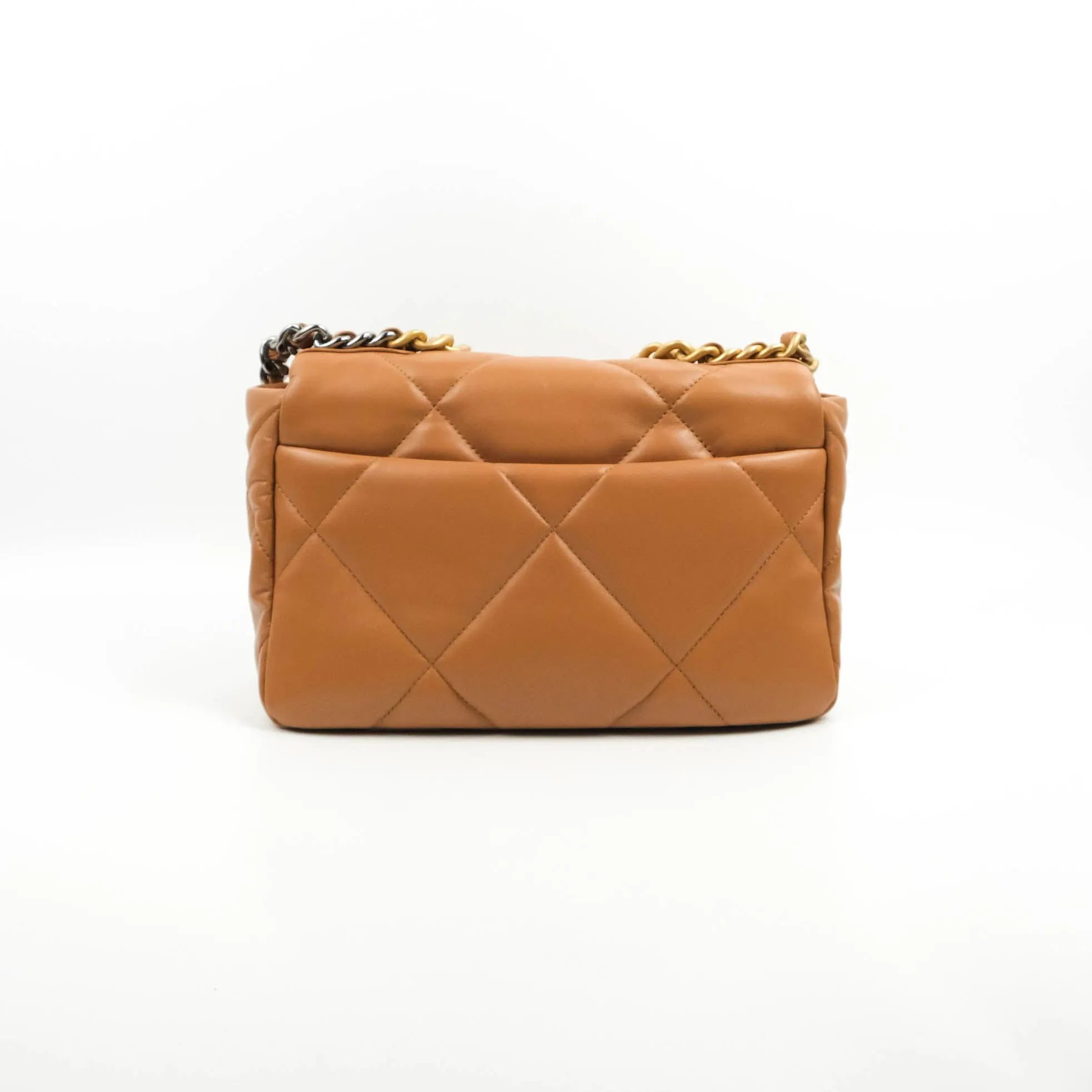 Chanel 19 Small Caramel Dark Beige Lambskin Mixed Hardware 21K