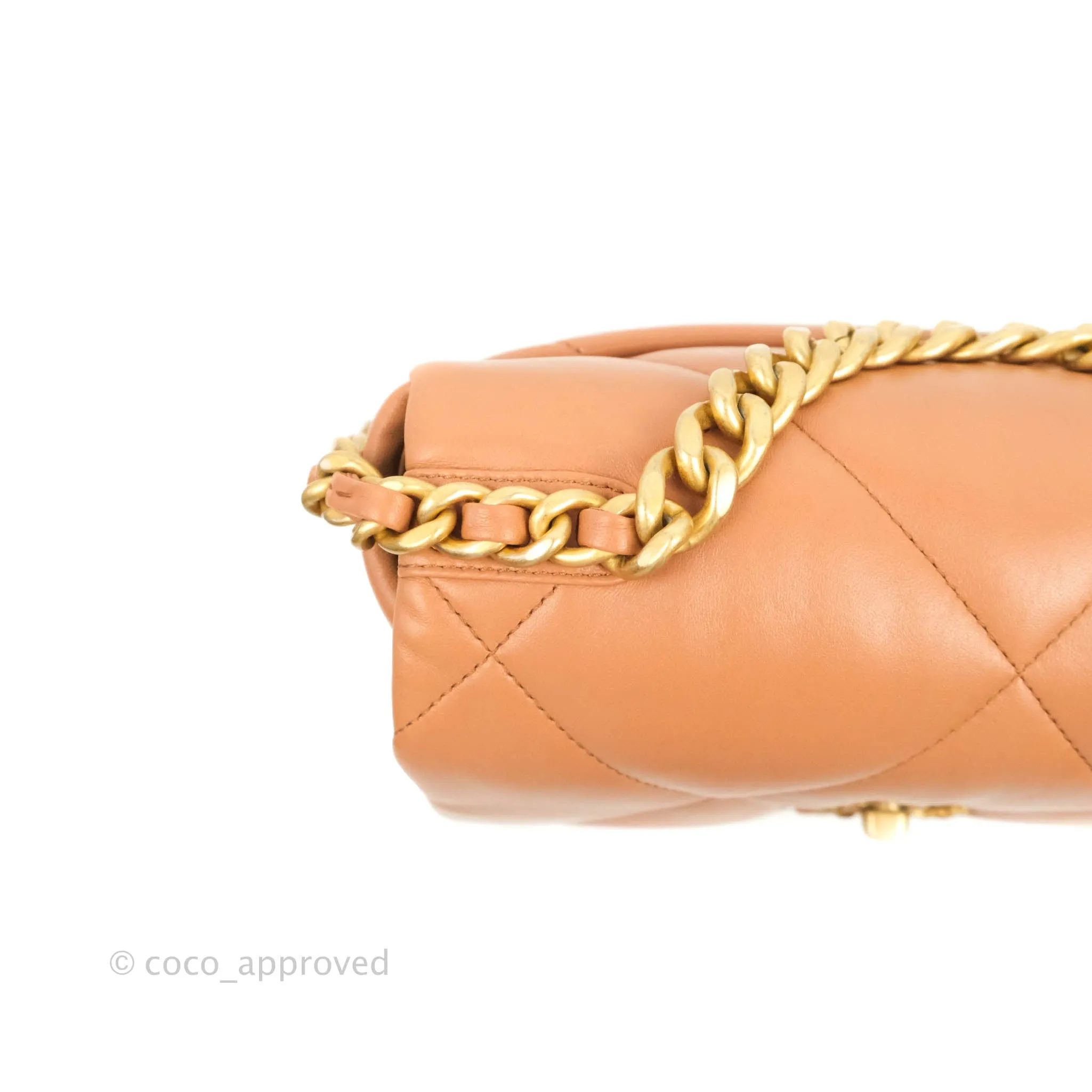 Chanel 19 Small Caramel Dark Beige Mixed Hardware 21K
