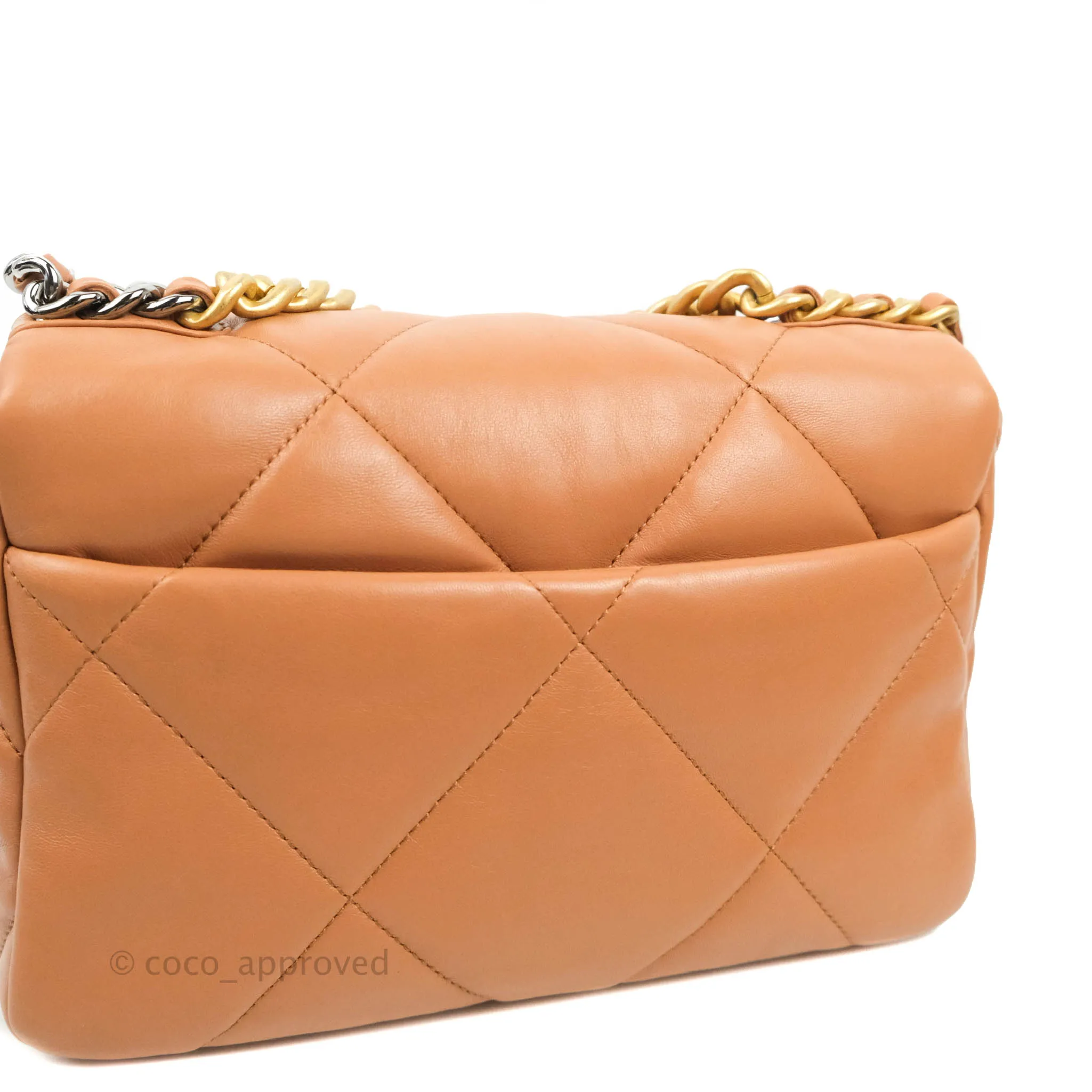 Chanel 19 Small Caramel Dark Beige Mixed Hardware 21K