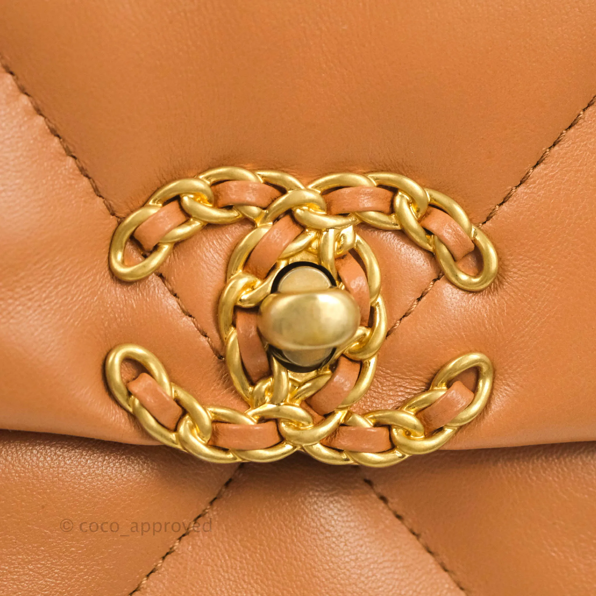 Chanel 19 Small Caramel Dark Beige Mixed Hardware 21K