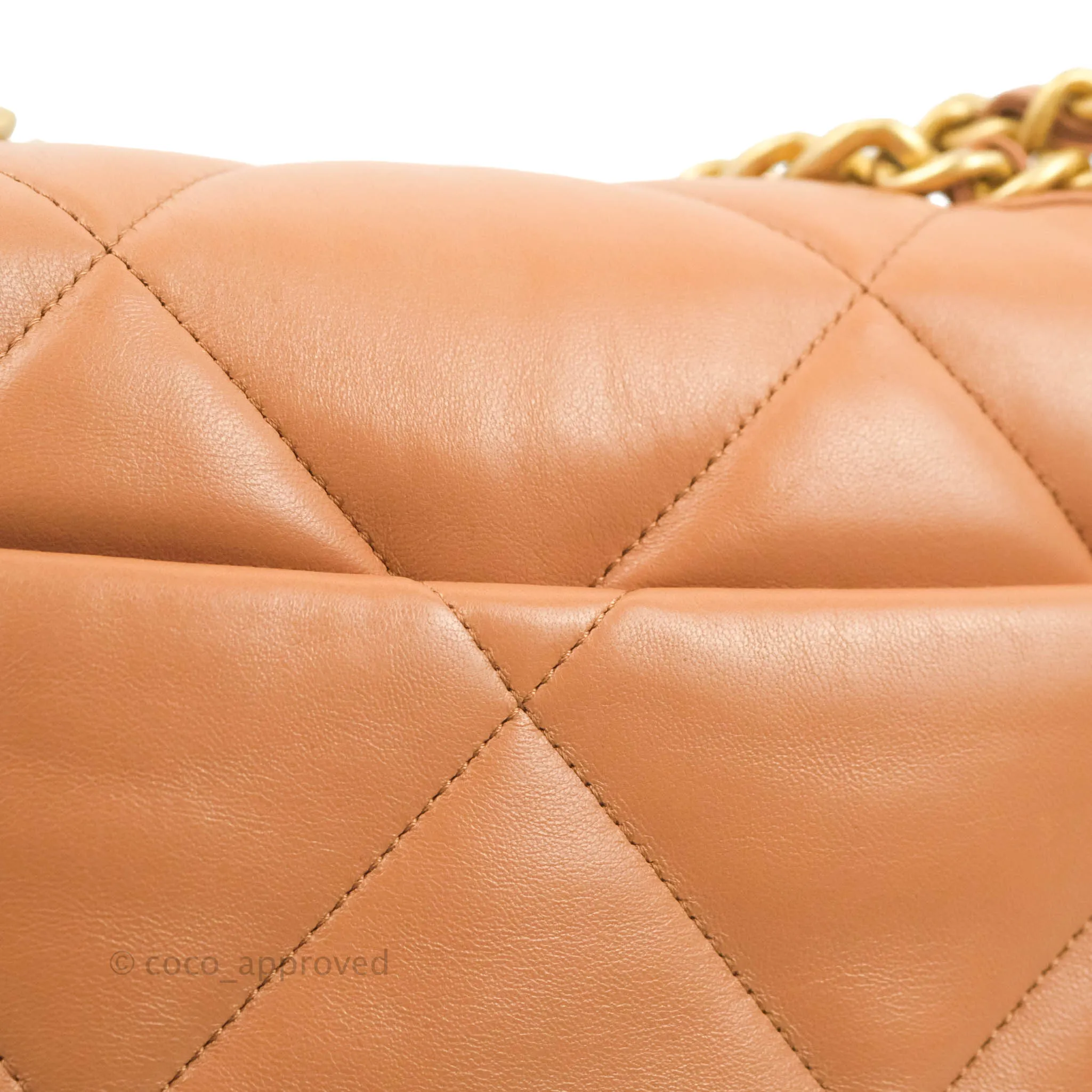 Chanel 19 Small Caramel Dark Beige Mixed Hardware 21K