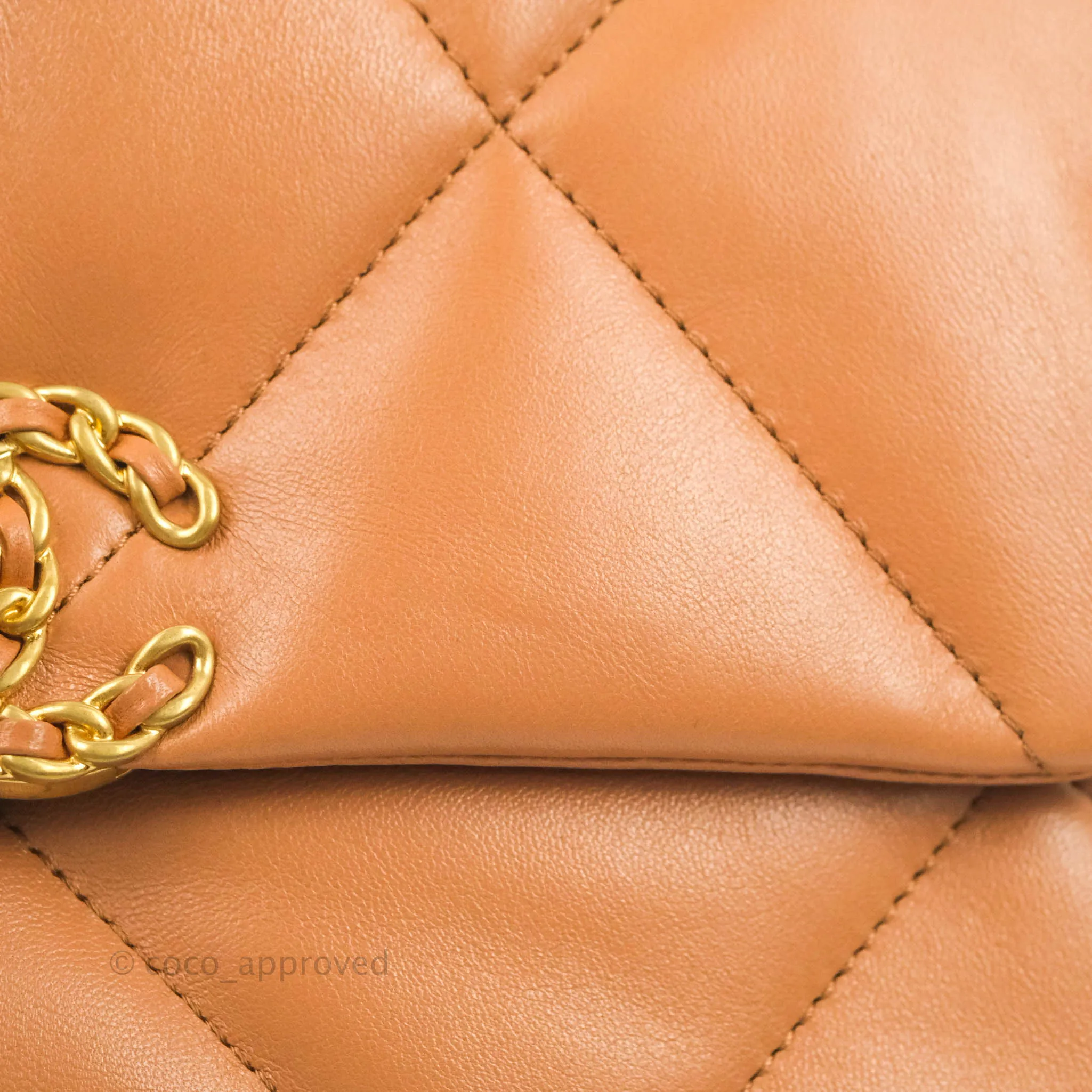 Chanel 19 Small Caramel Dark Beige Mixed Hardware 21K