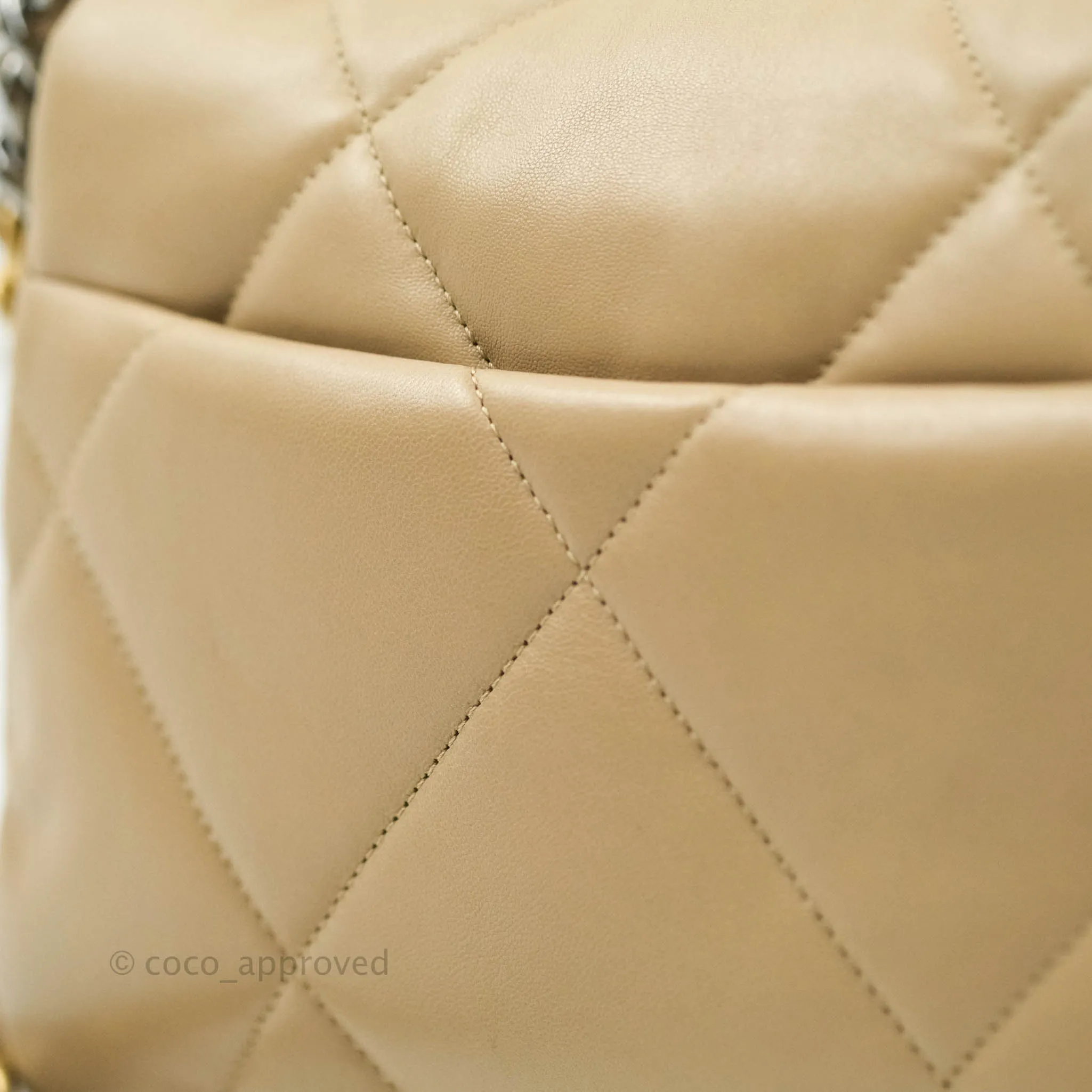 Chanel 19 Small Dark Beige Mixed Hardware