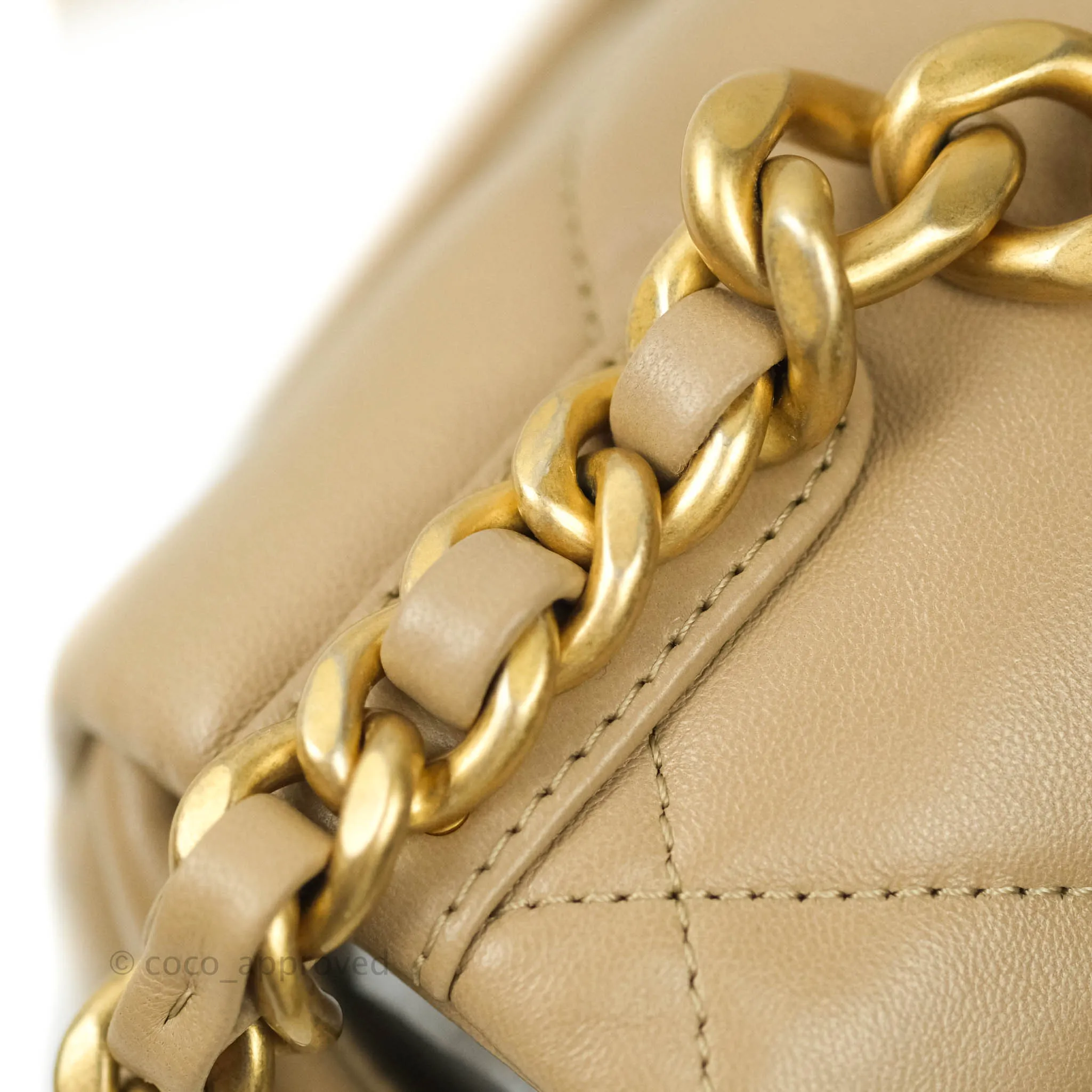 Chanel 19 Small Dark Beige Mixed Hardware