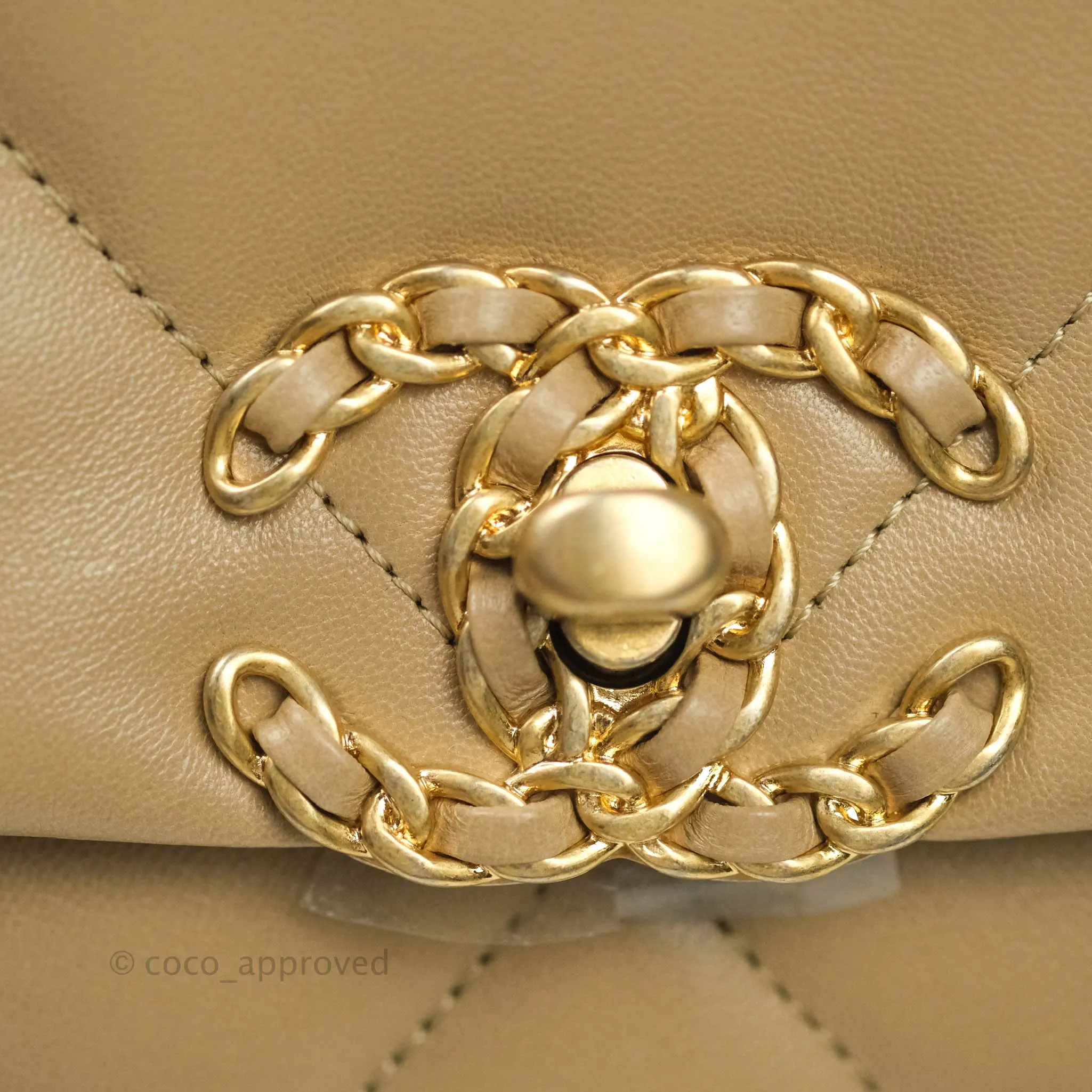 Chanel 19 Small Dark Beige Mixed Hardware