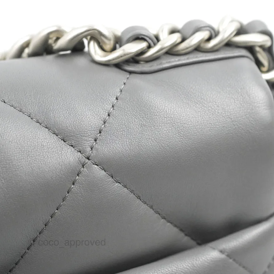 Chanel 19 Small Dark Grey Lambskin Mixed Hardware
