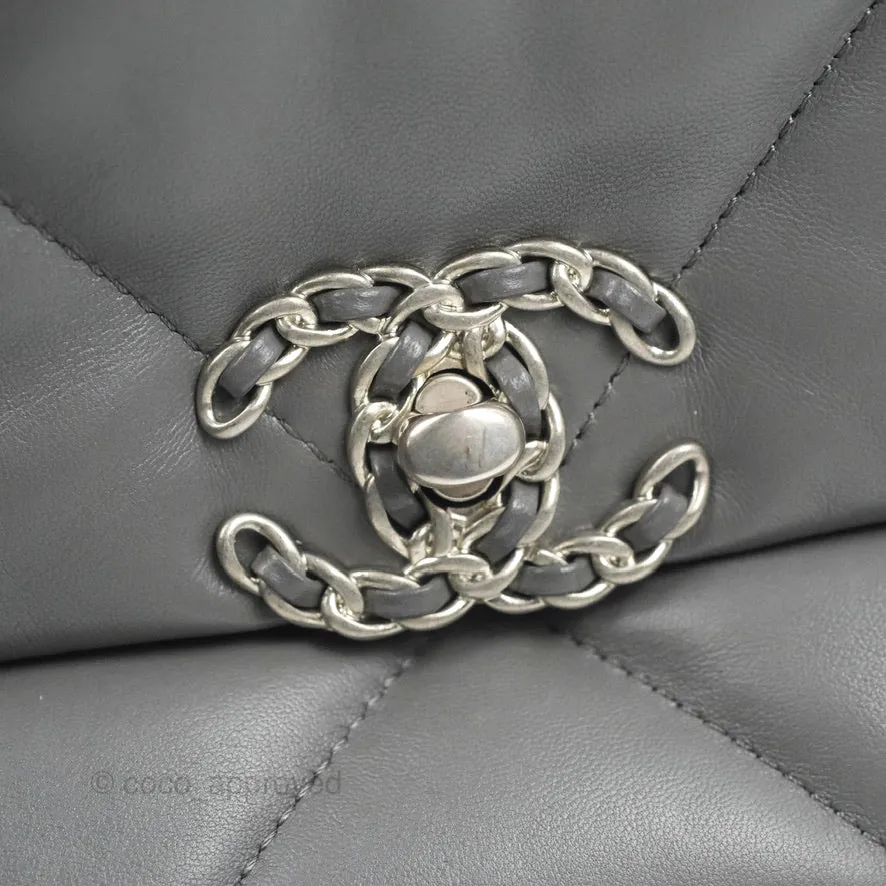 Chanel 19 Small Dark Grey Lambskin Mixed Hardware