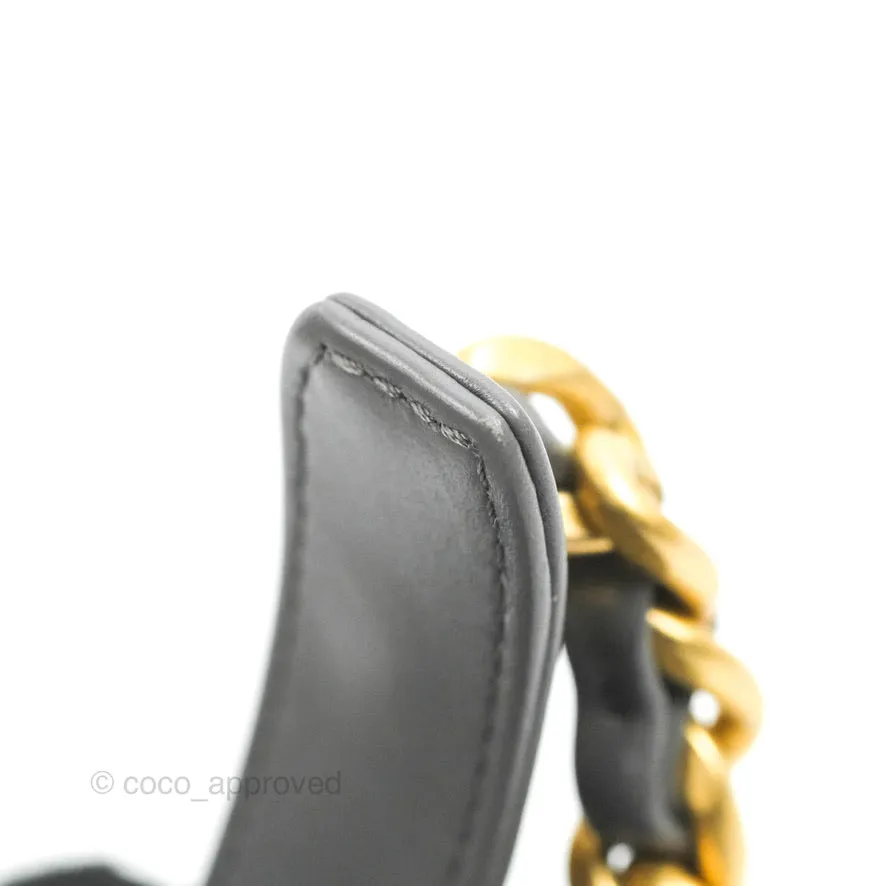 Chanel 19 Small Dark Grey Lambskin Mixed Hardware