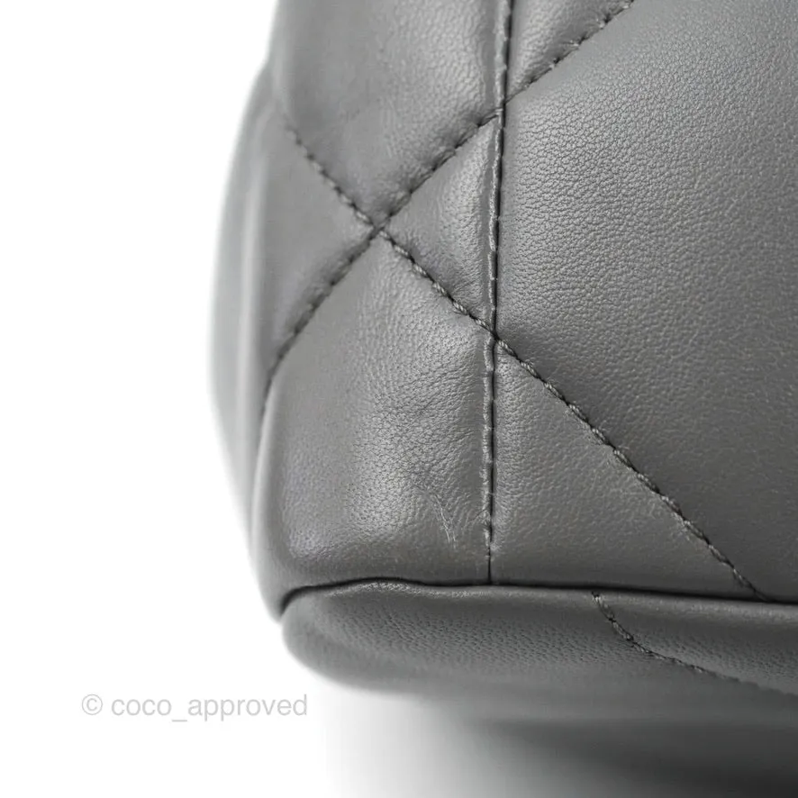Chanel 19 Small Dark Grey Lambskin Mixed Hardware