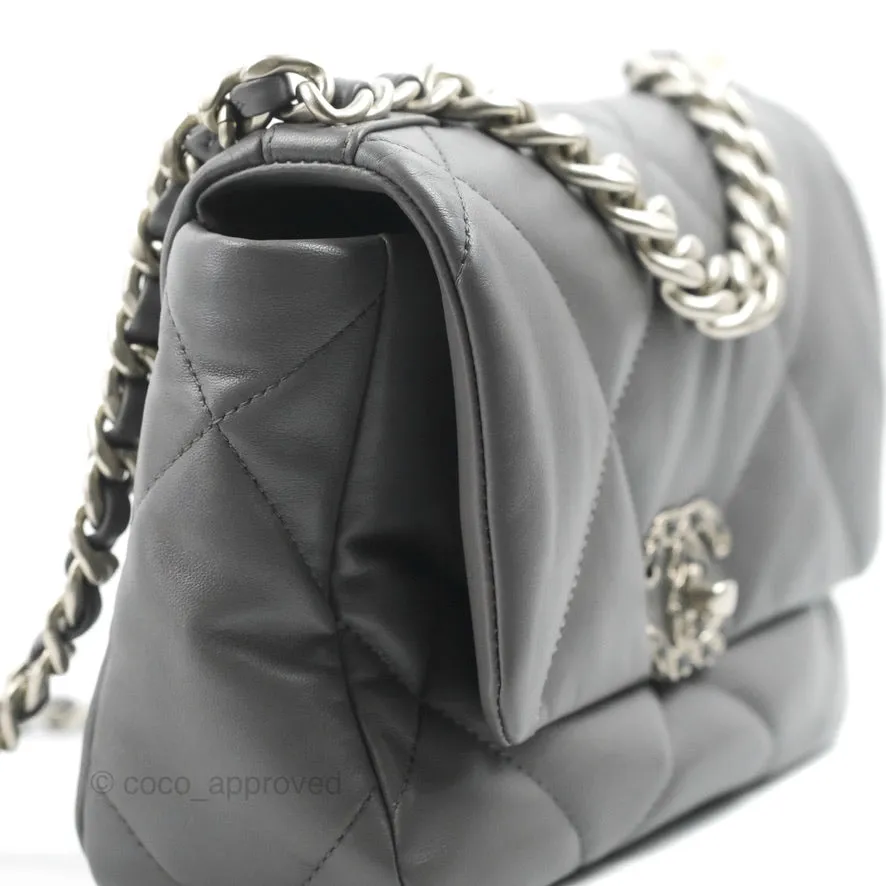 Chanel 19 Small Dark Grey Lambskin Mixed Hardware