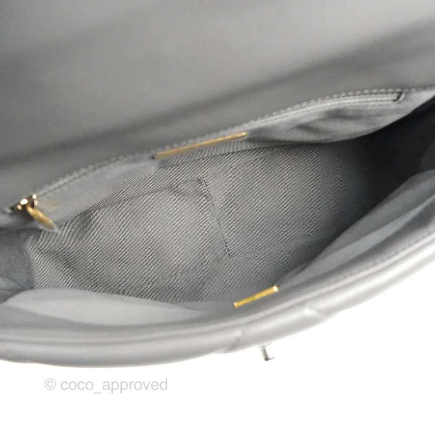 Chanel 19 Small Dark Grey Lambskin Mixed Hardware