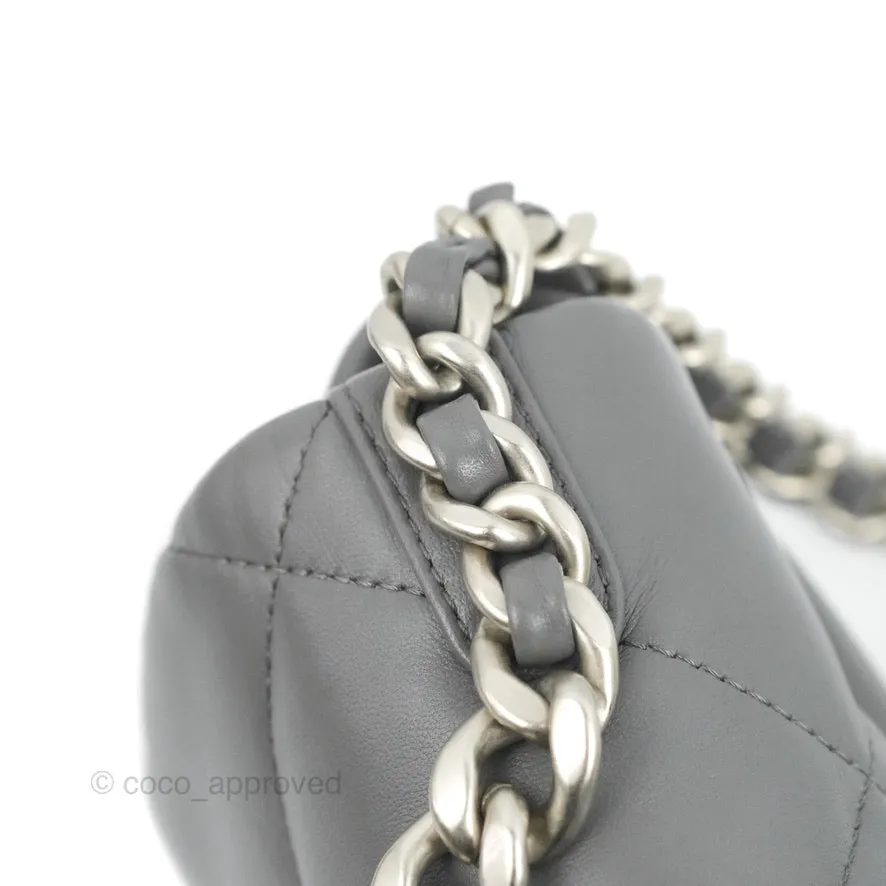 Chanel 19 Small Dark Grey Lambskin Mixed Hardware