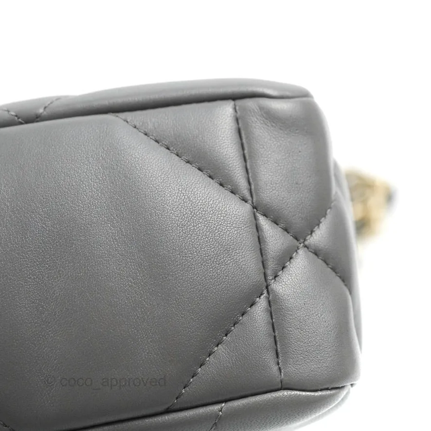 Chanel 19 Small Dark Grey Lambskin Mixed Hardware