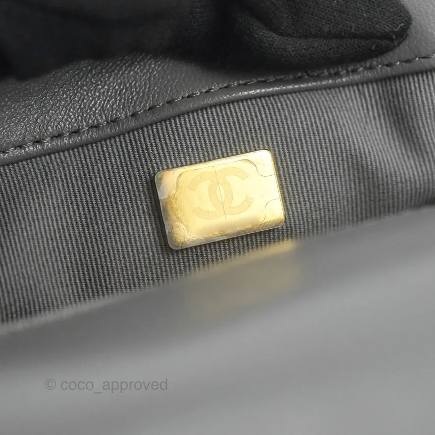 Chanel 19 Small Dark Grey Lambskin Mixed Hardware