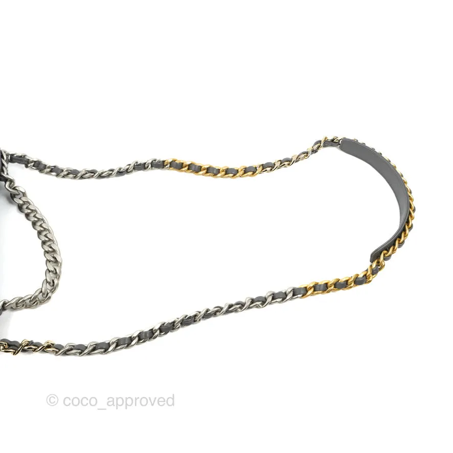 Chanel 19 Small Dark Grey Lambskin Mixed Hardware