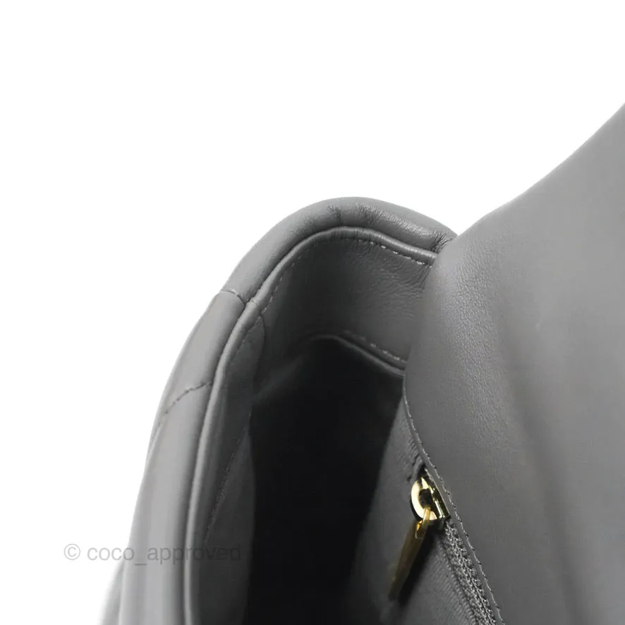 Chanel 19 Small Dark Grey Lambskin Mixed Hardware