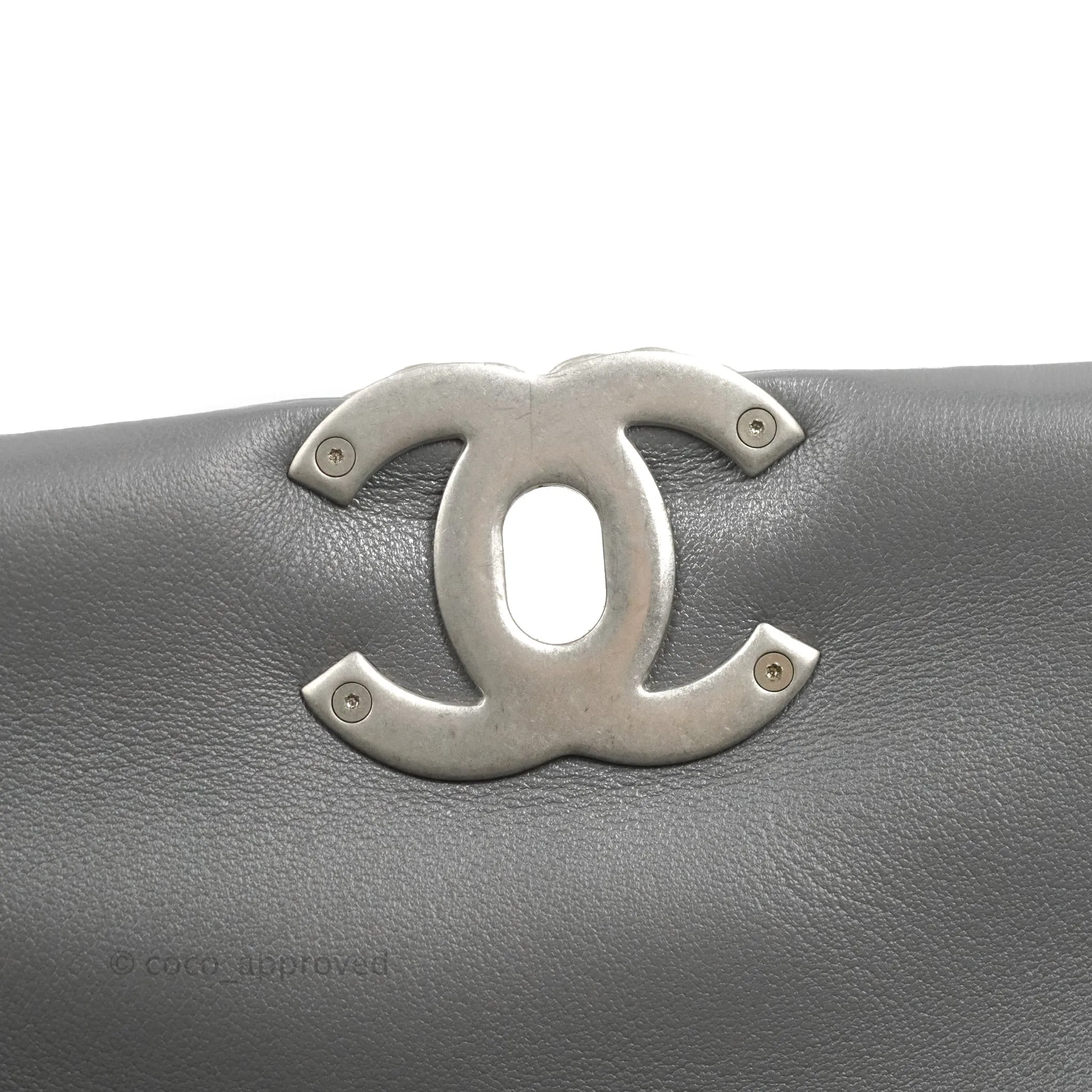 Chanel 19 Small Dark Grey Mixed Hardware