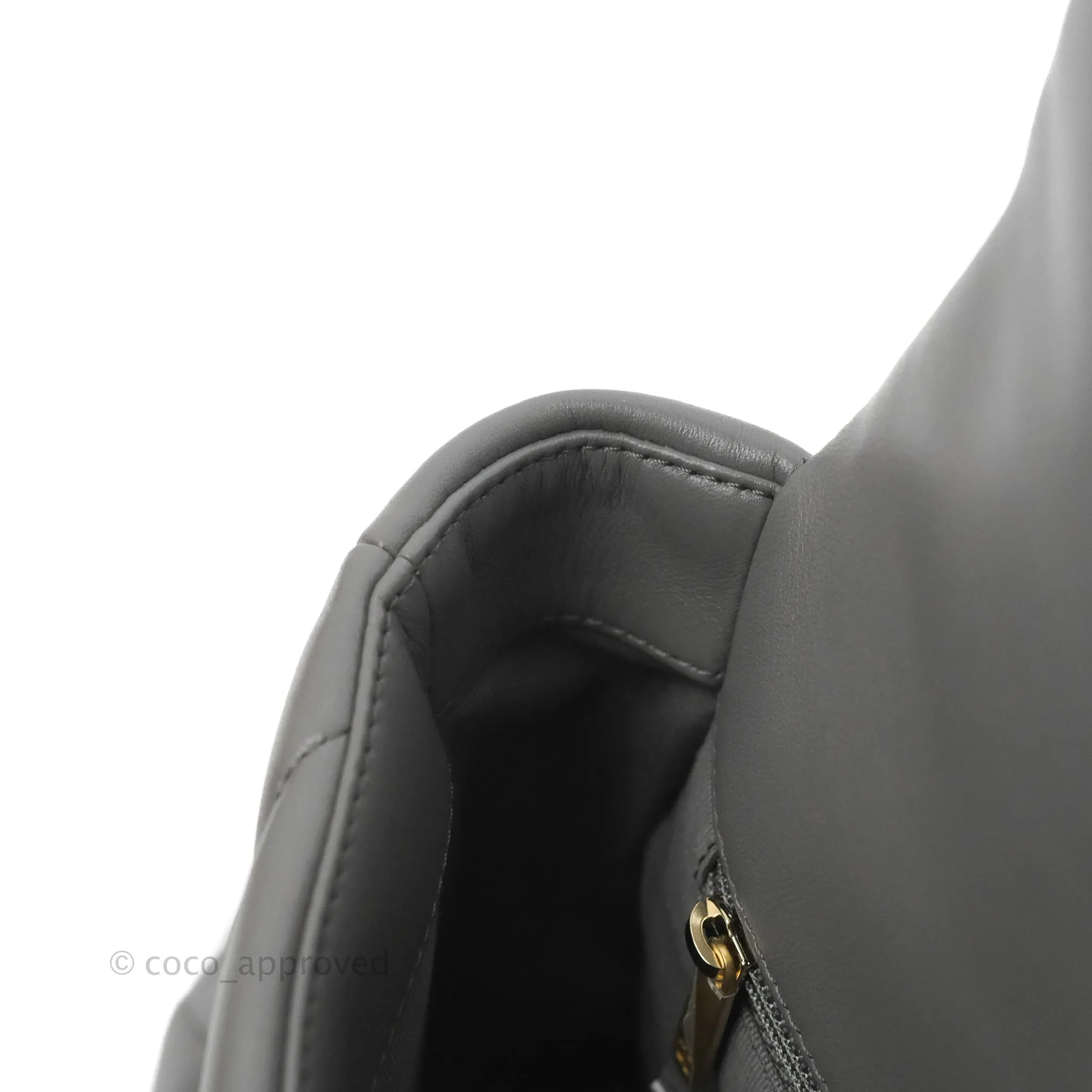 Chanel 19 Small Dark Grey Mixed Hardware
