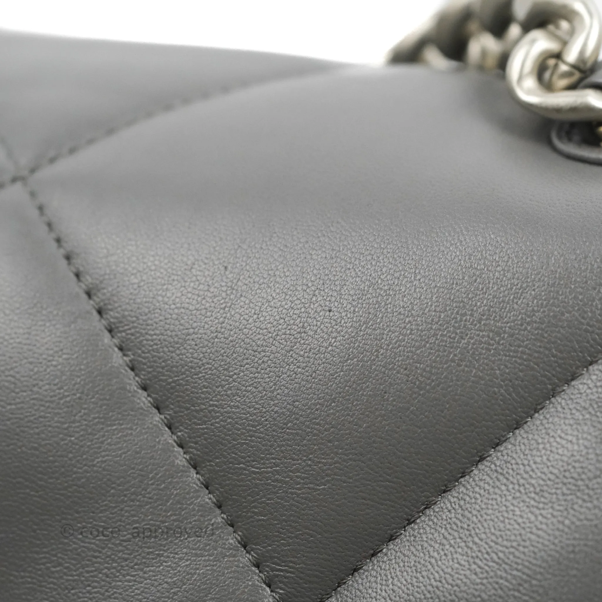 Chanel 19 Small Dark Grey Mixed Hardware