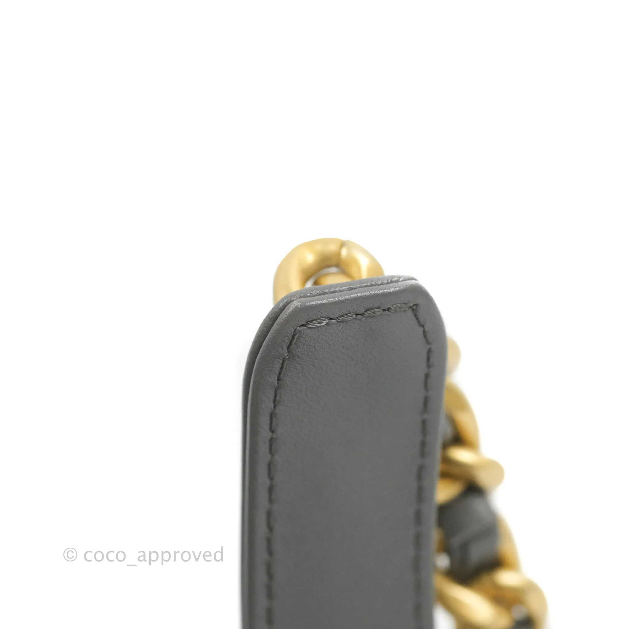 Chanel 19 Small Dark Grey Mixed Hardware