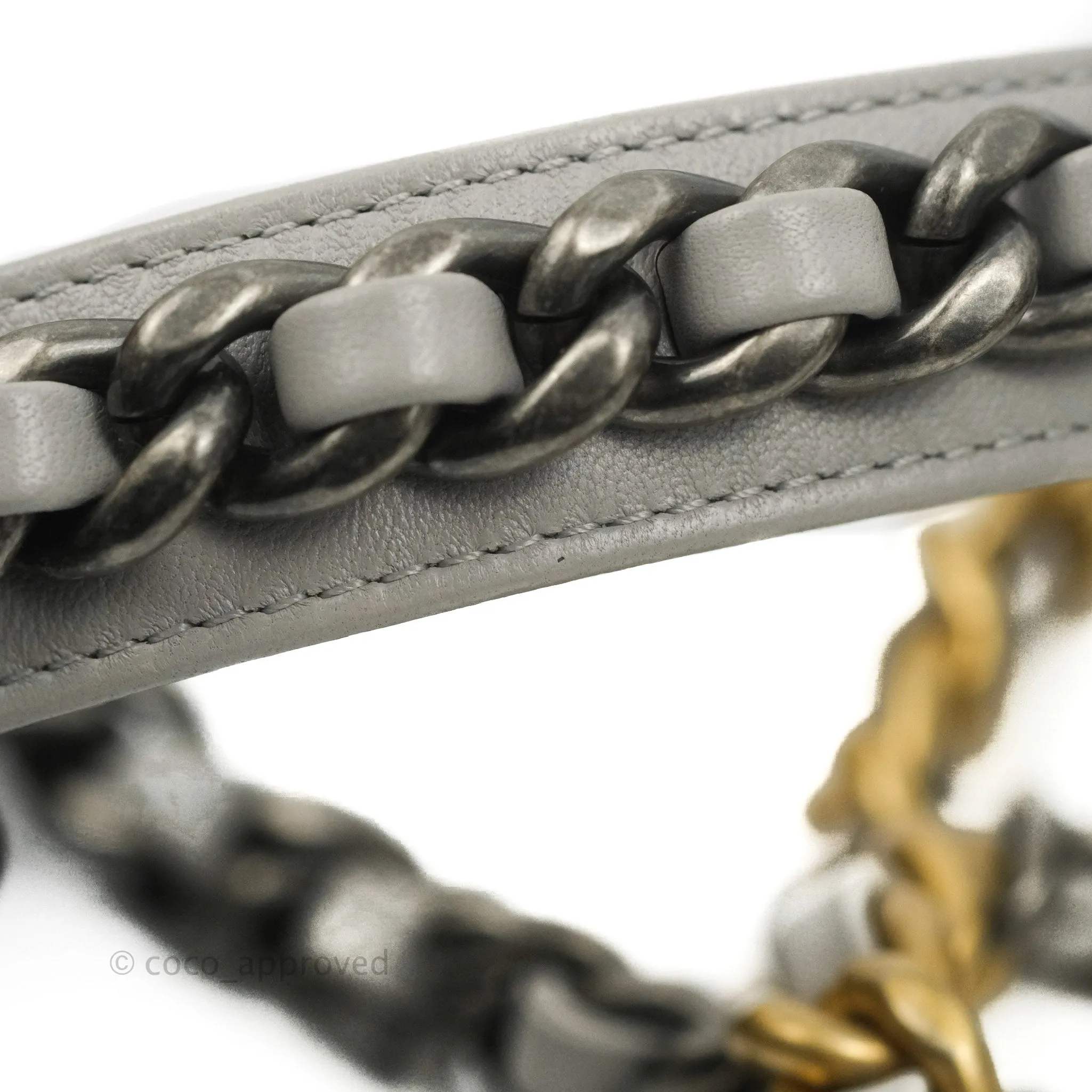 Chanel 19 Small Grey Mixed Hardware 21A