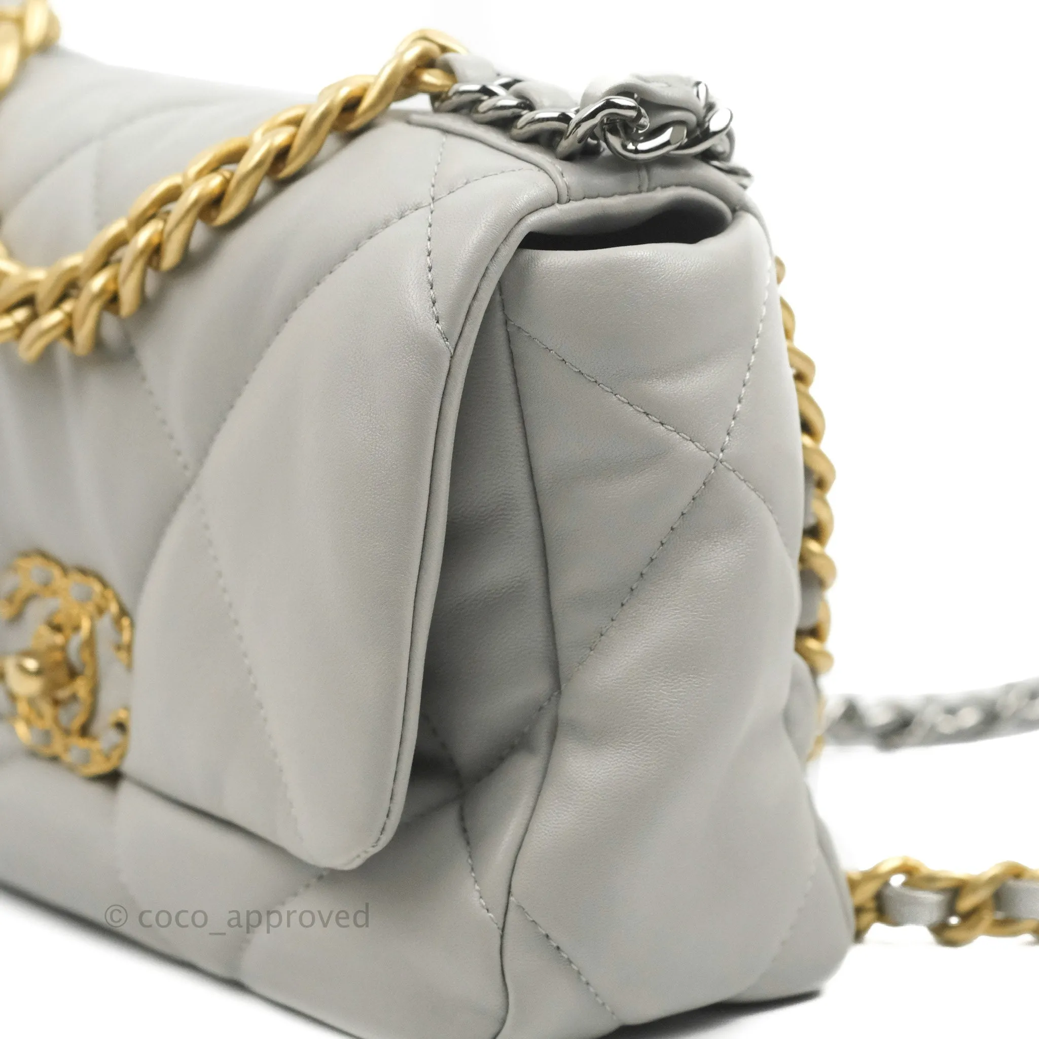 Chanel 19 Small Grey Mixed Hardware 21A