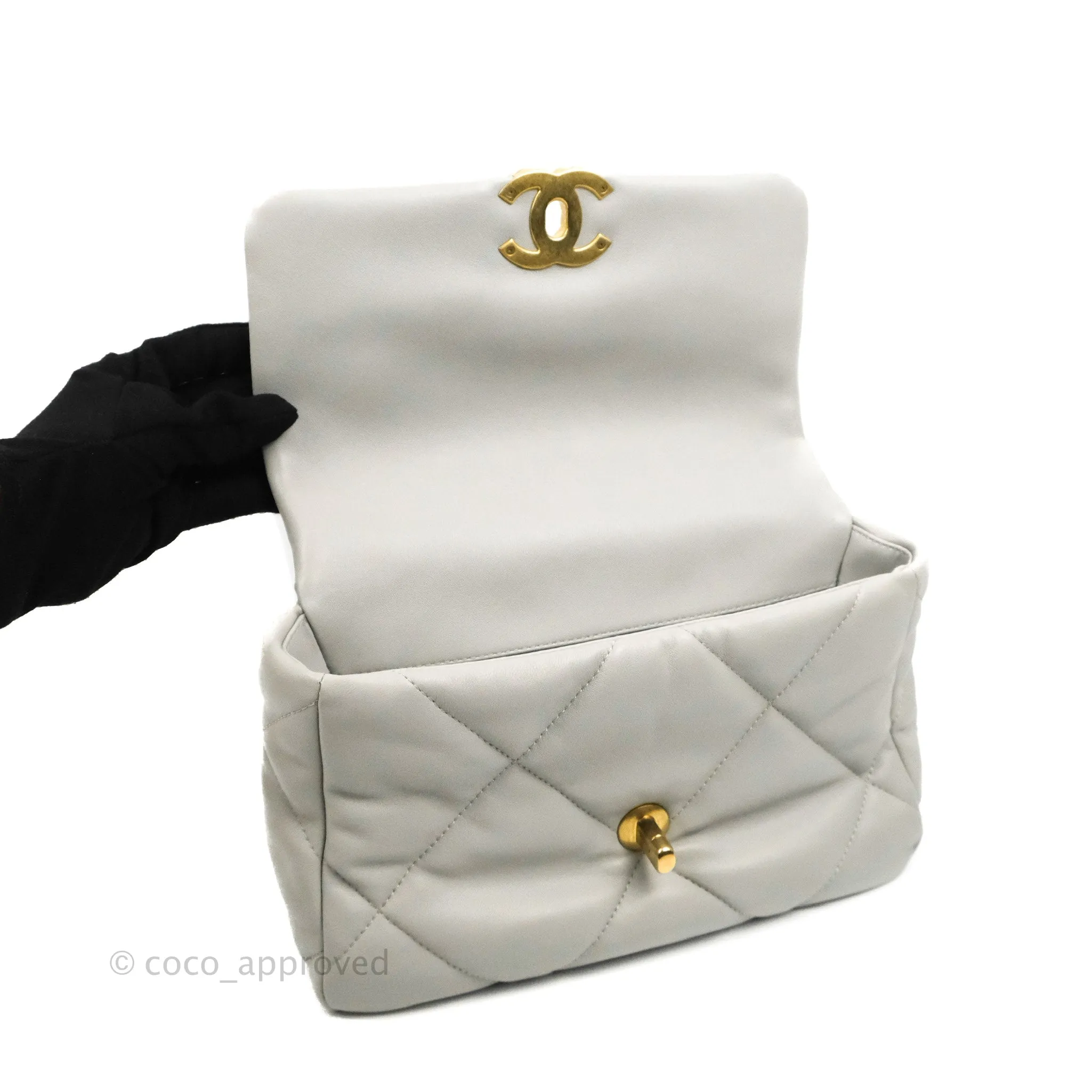 Chanel 19 Small Grey Mixed Hardware 21A