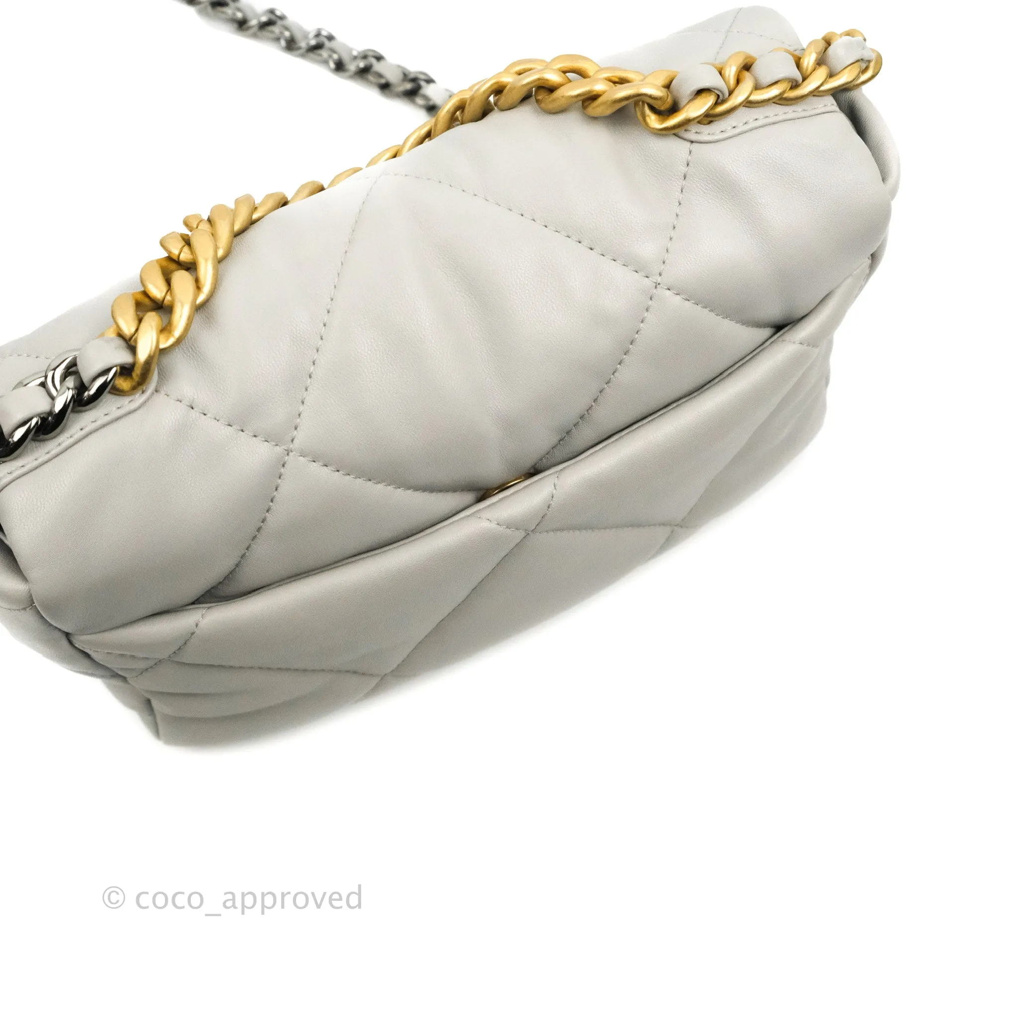 Chanel 19 Small Grey Mixed Hardware 21A