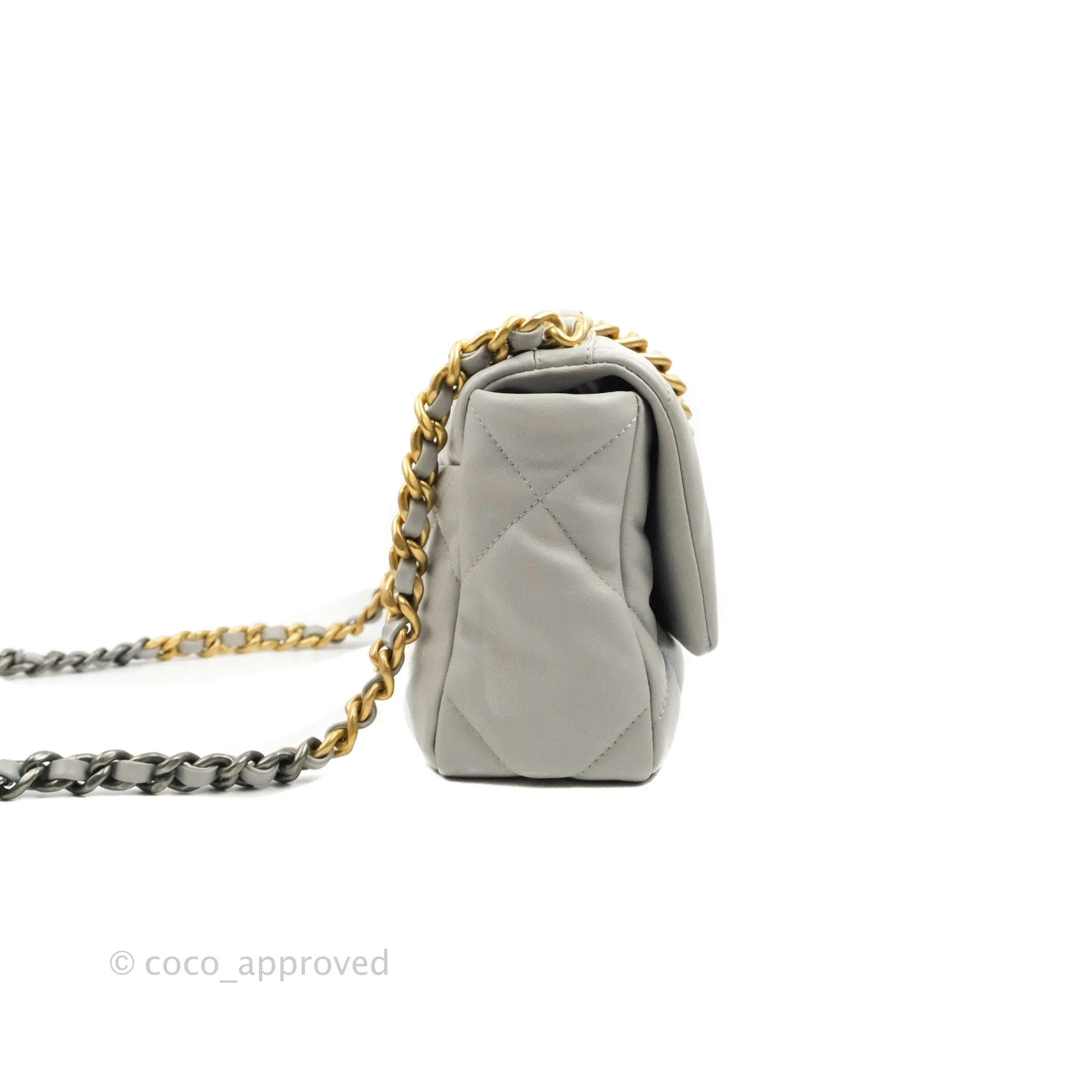 Chanel 19 Small Grey Mixed Hardware 21A