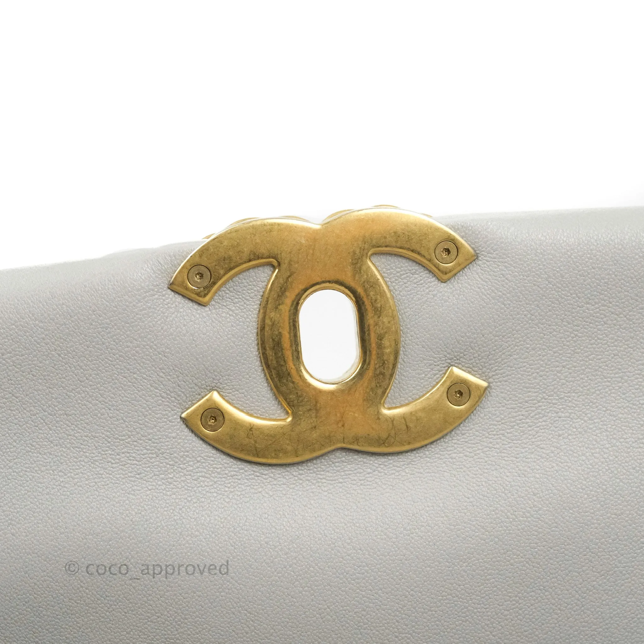 Chanel 19 Small Grey Mixed Hardware 21A
