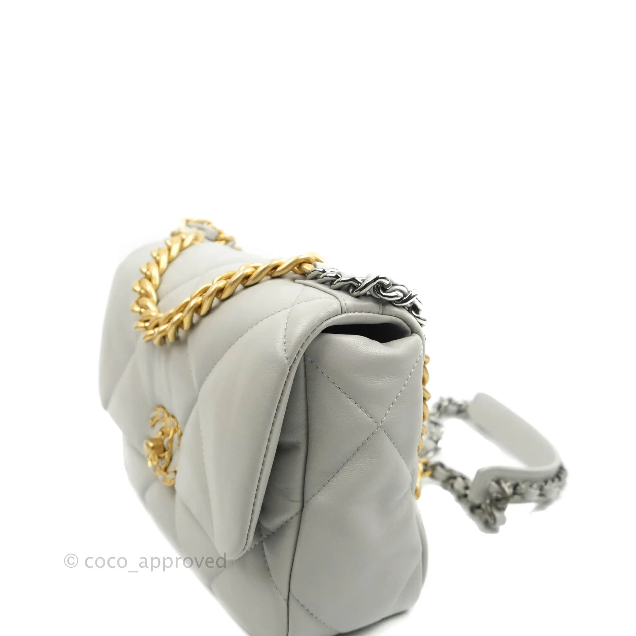 Chanel 19 Small Grey Mixed Hardware 21A