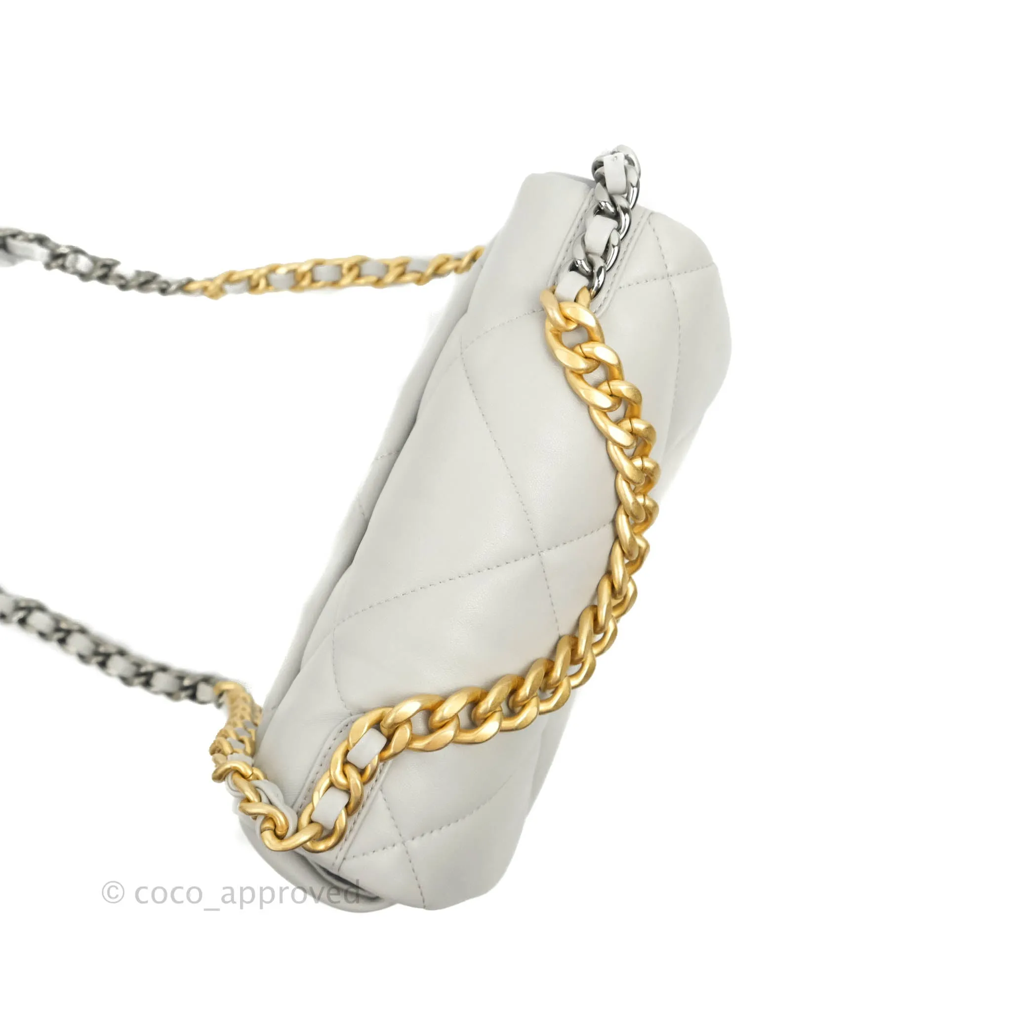 Chanel 19 Small Grey Mixed Hardware 21A