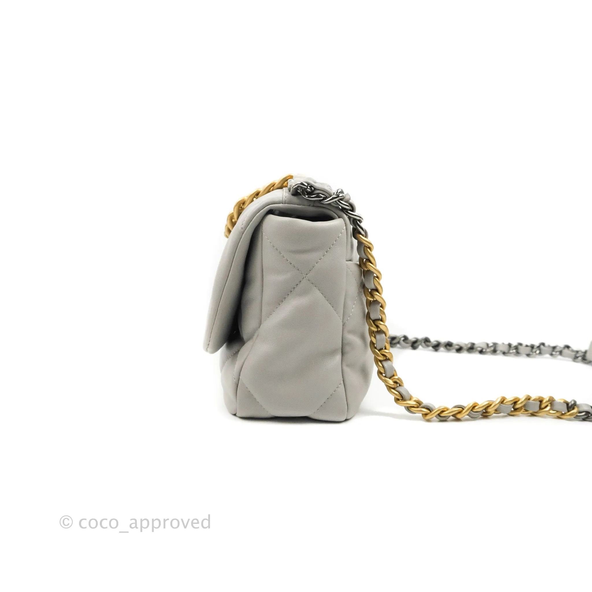 Chanel 19 Small Grey Mixed Hardware 21A