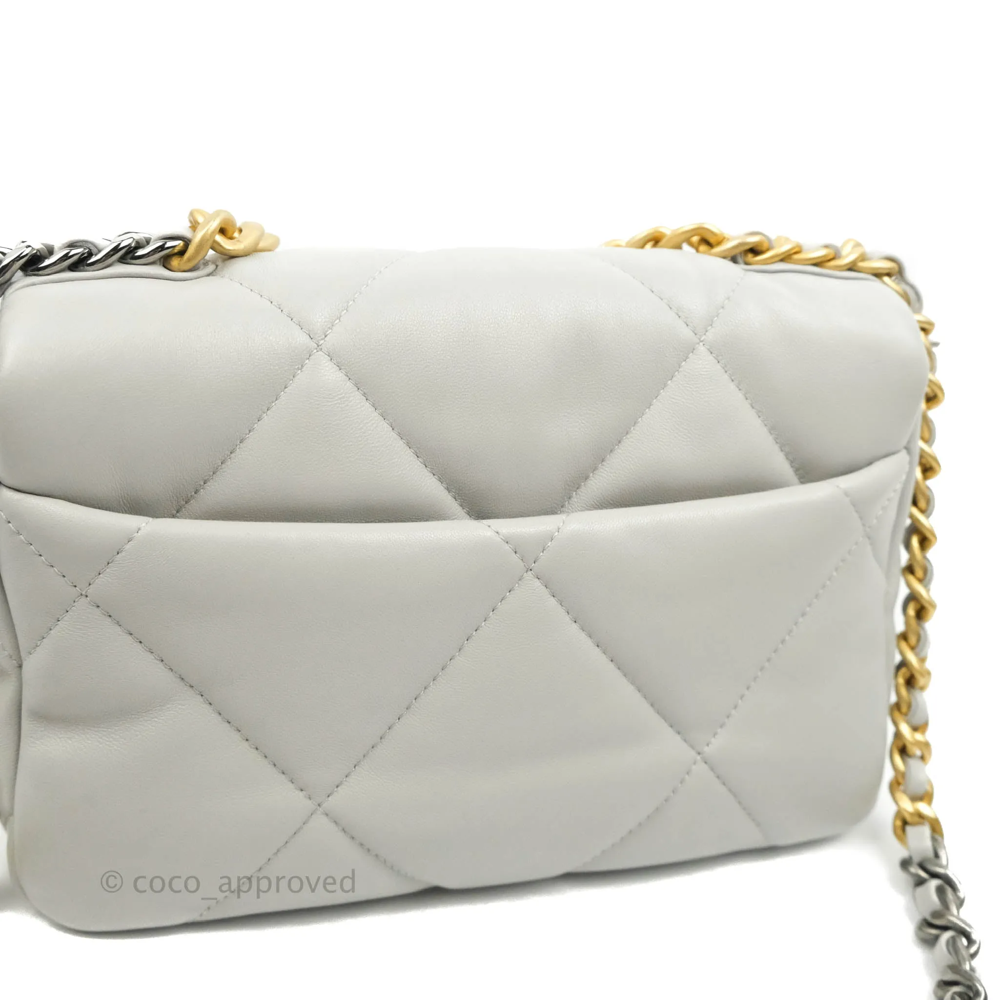 Chanel 19 Small Grey Mixed Hardware 21A