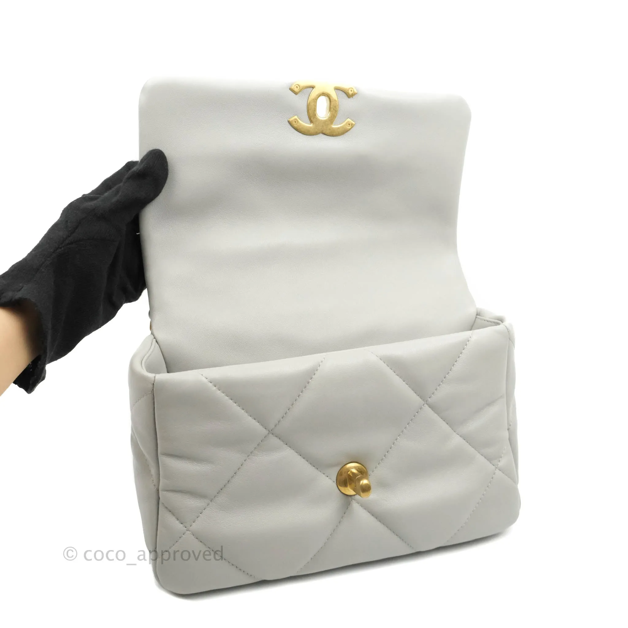 Chanel 19 Small Grey Mixed Hardware 21A