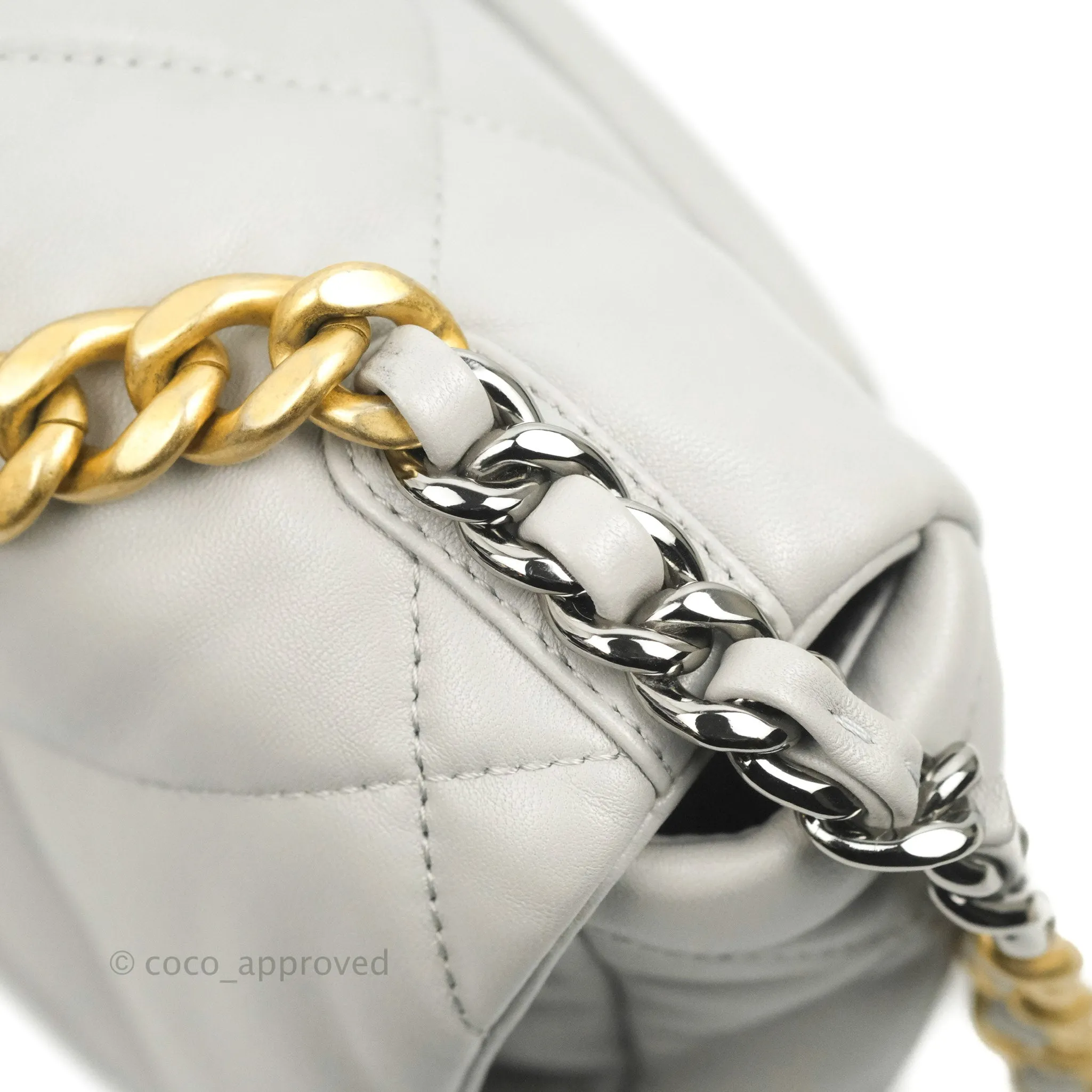 Chanel 19 Small Grey Mixed Hardware 21A